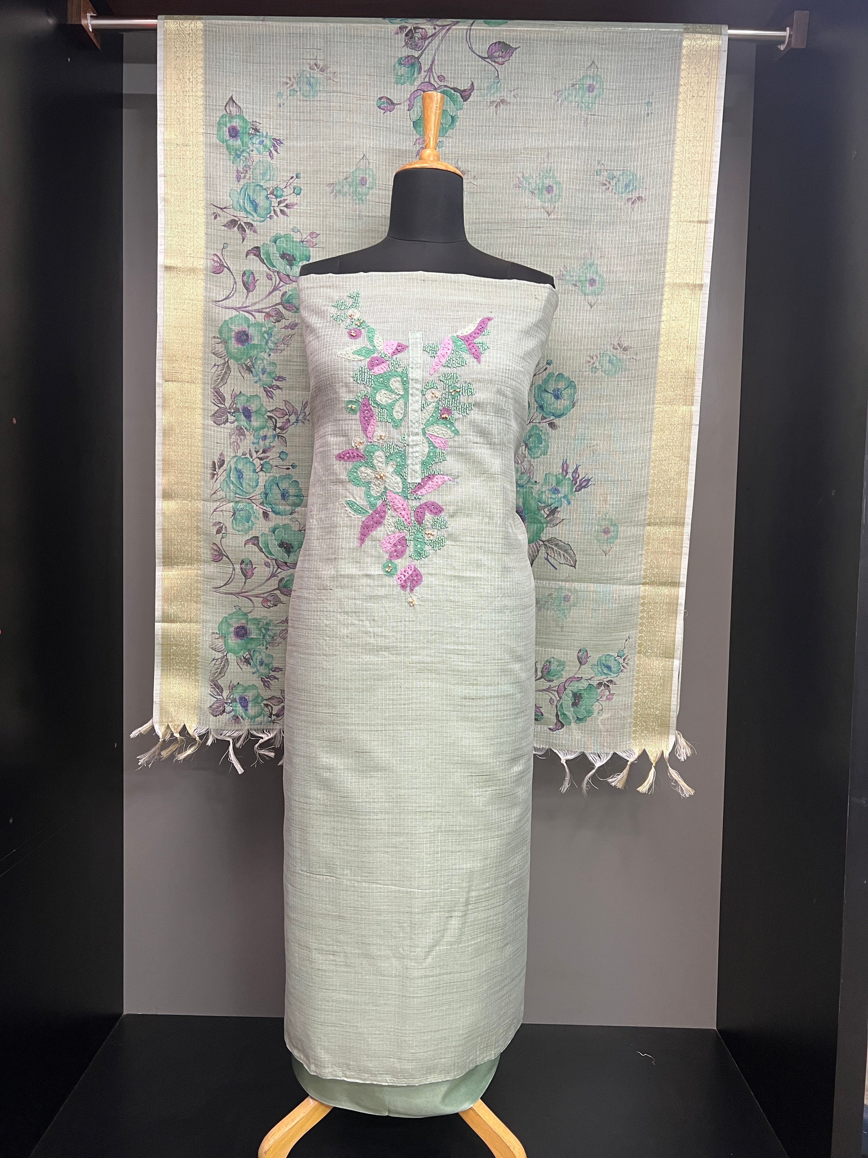 Applique Detailed Kota Salwar Set | SGS156