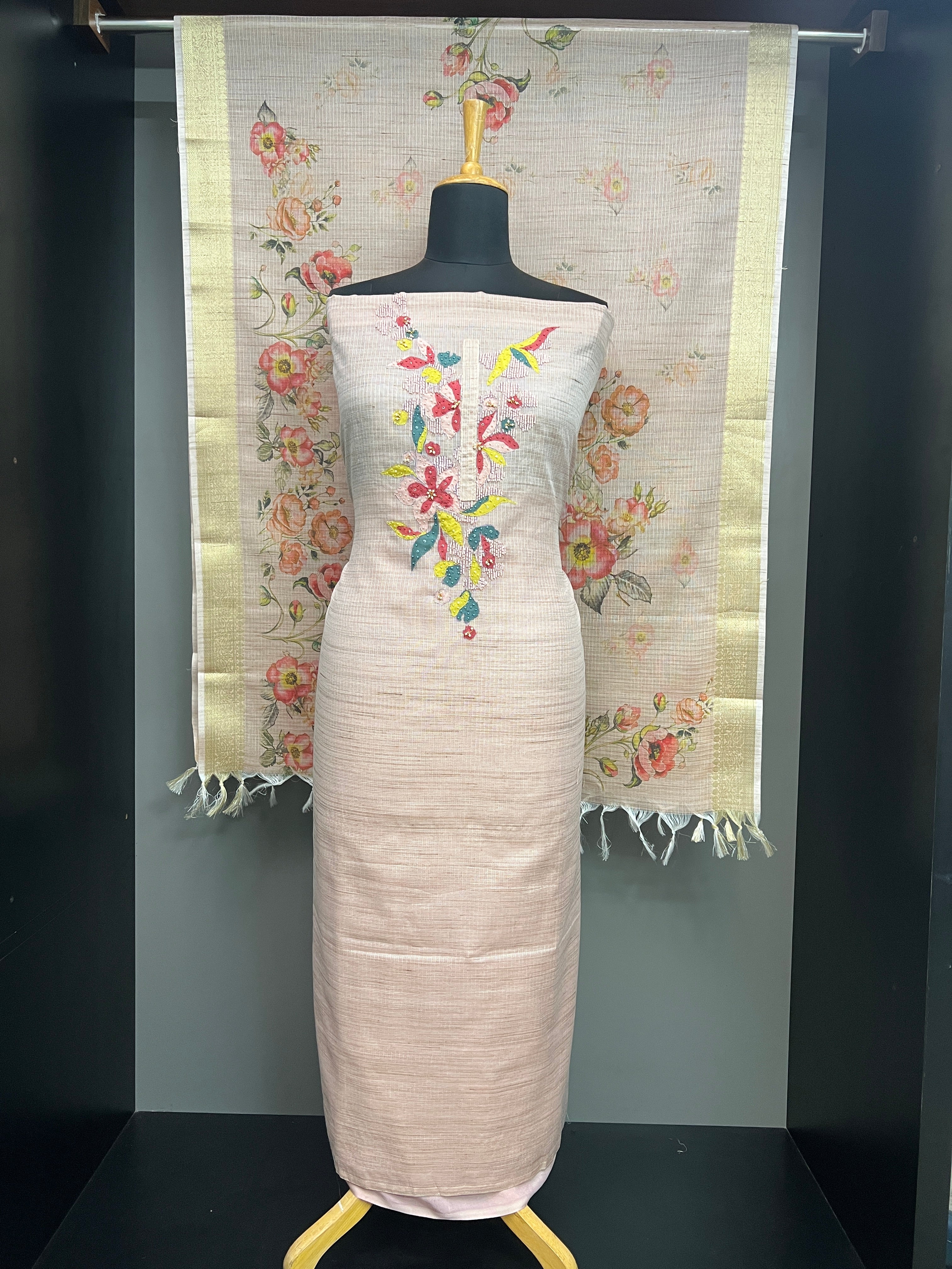 Applique Detailed Kota Salwar Set | SGS155