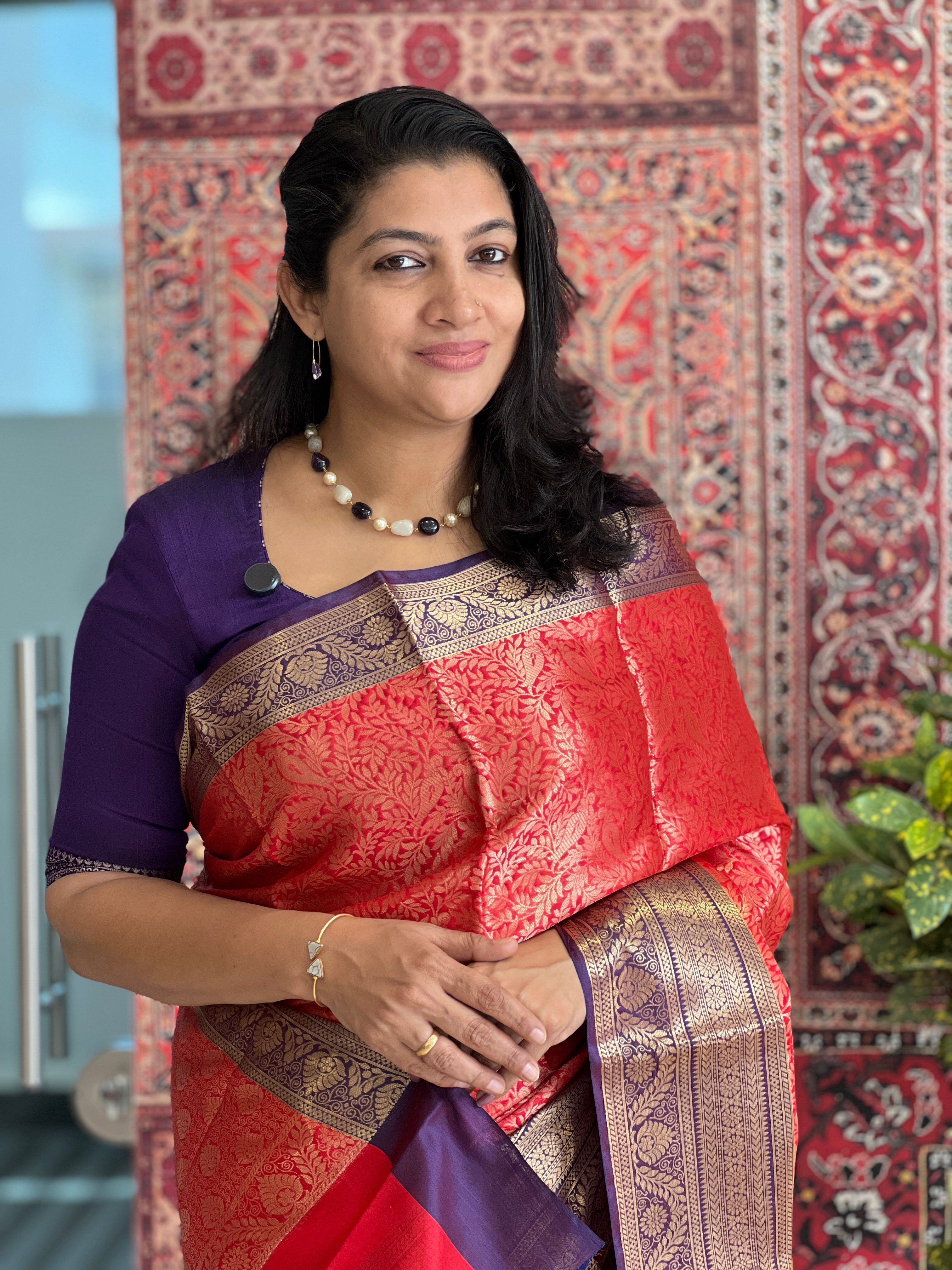 Floral Weaving Pattern Semi Silk Saree | NN246
