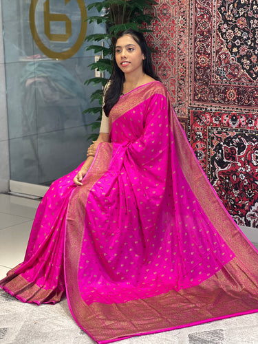 Antique Golden Zari &Thread Woven Banarasi Silk Saree | KSS107
