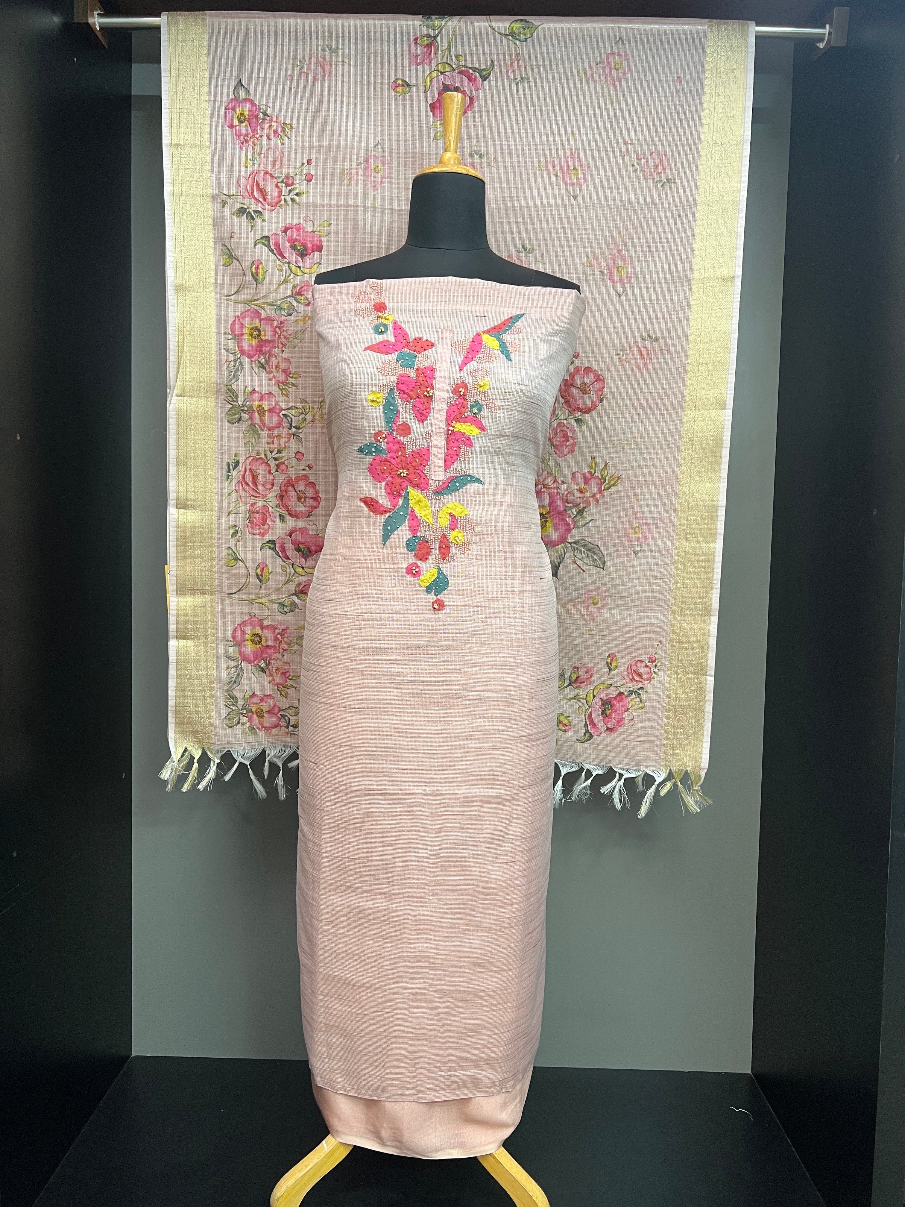 Applique Detailed Kota Salwar Set | SGS157