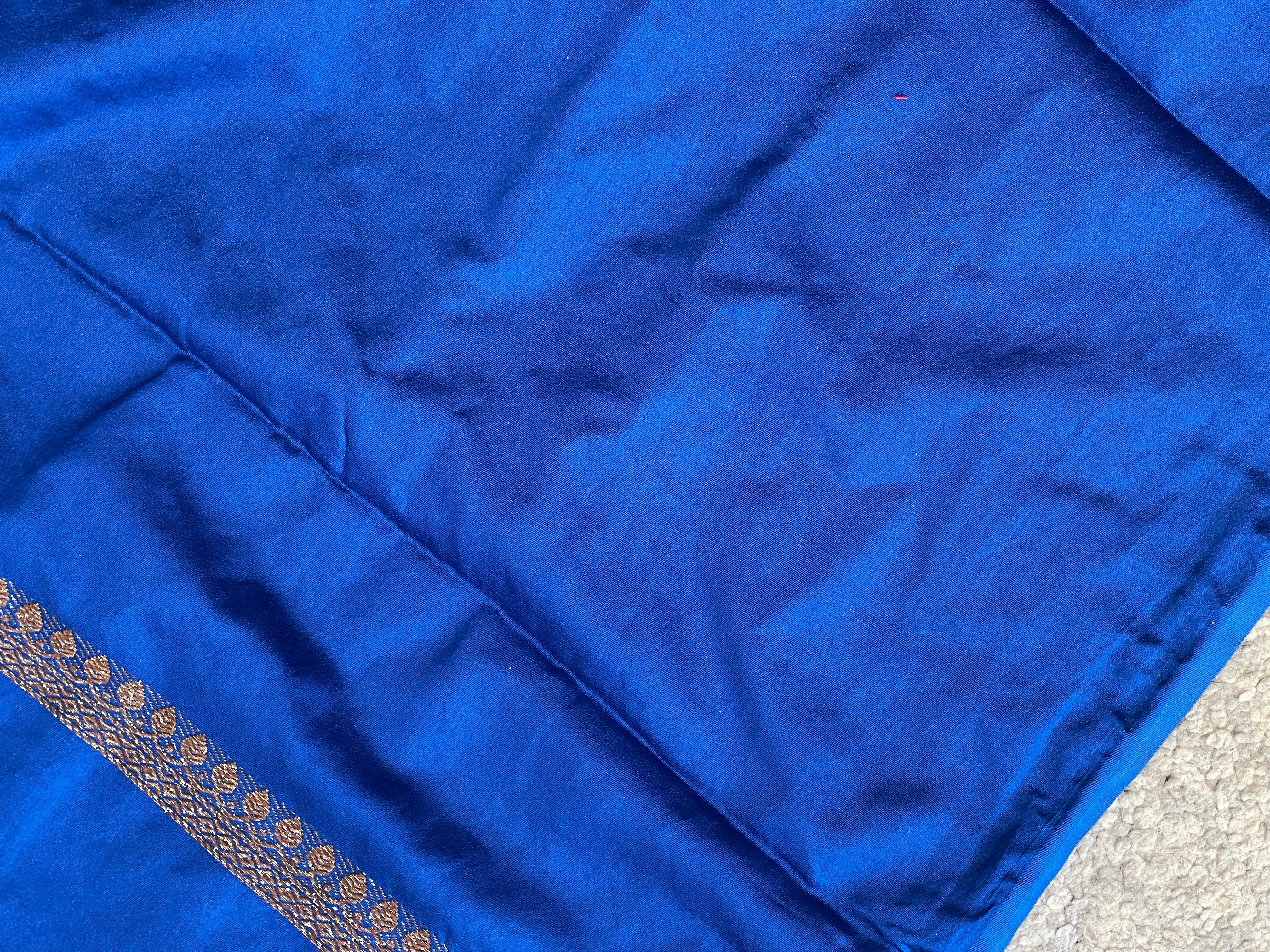 Antique Golden Zari &Thread Woven Banarasi Silk Saree | KSS111
