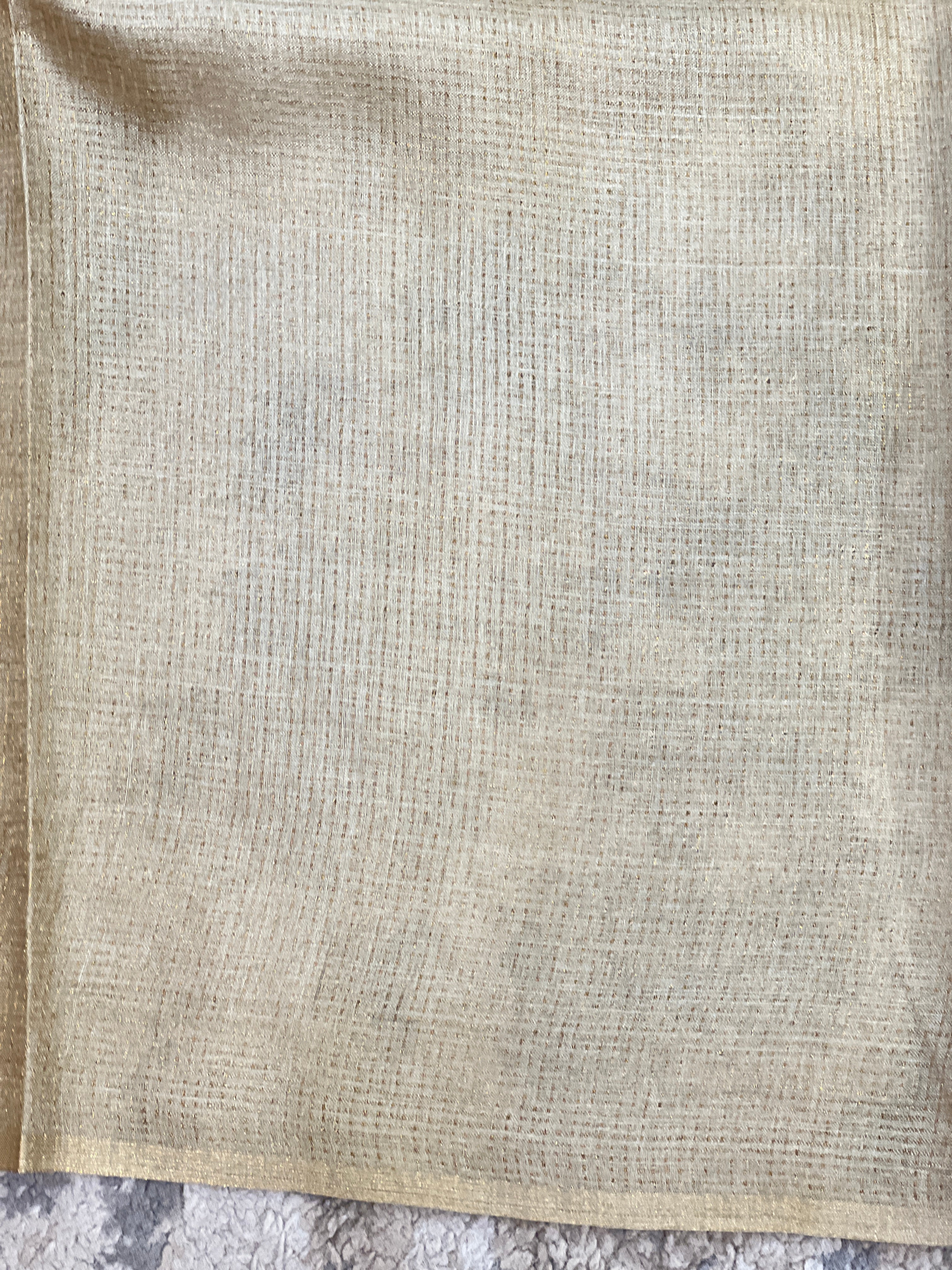Tissue Check Pattern Tussar Saree | YNG1600