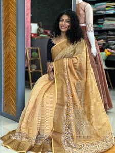 Screen Printed Chanderi Saree | RGD172