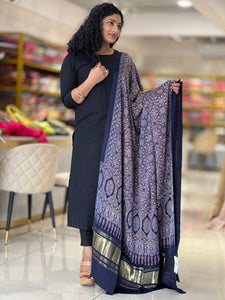 Hand Block Printed Modal Silk Dupatta | SAC162