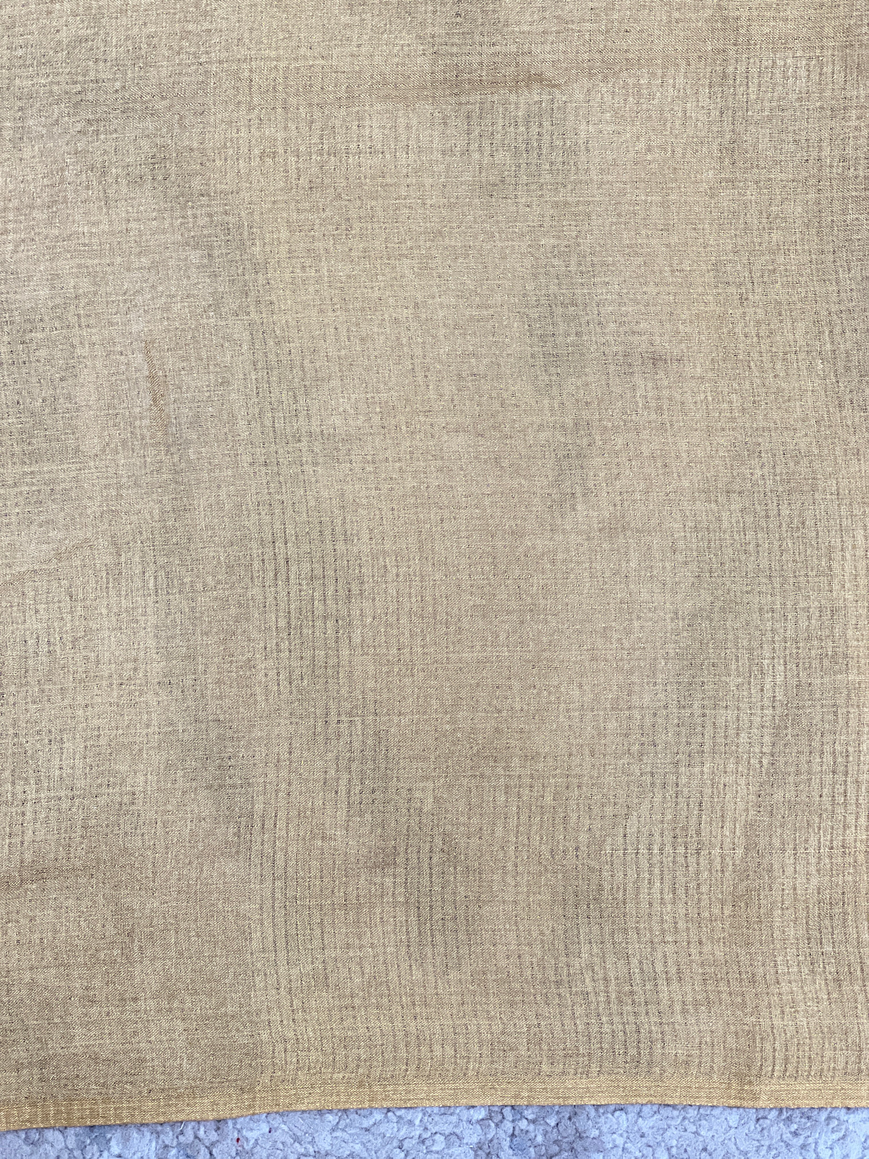 Tissue Check Pattern Tussar Saree | YNG1597