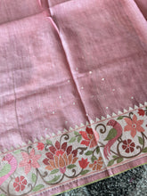 Floral Embroidered Desi Tussar Saree | RGD263