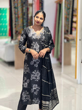Digital Print With Hand Embroidery Detailed Rayon Kurta Set | PIR145