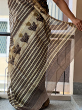 Hand Block Print With Floral Design Chanderi Silk Saree | JKL118