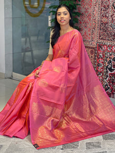 Traditional Circular-Floral Buta Weaved Soft Silk Saree | PS112