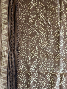 Hand Block Print With Floral Design Chanderi Silk Saree | JKL118