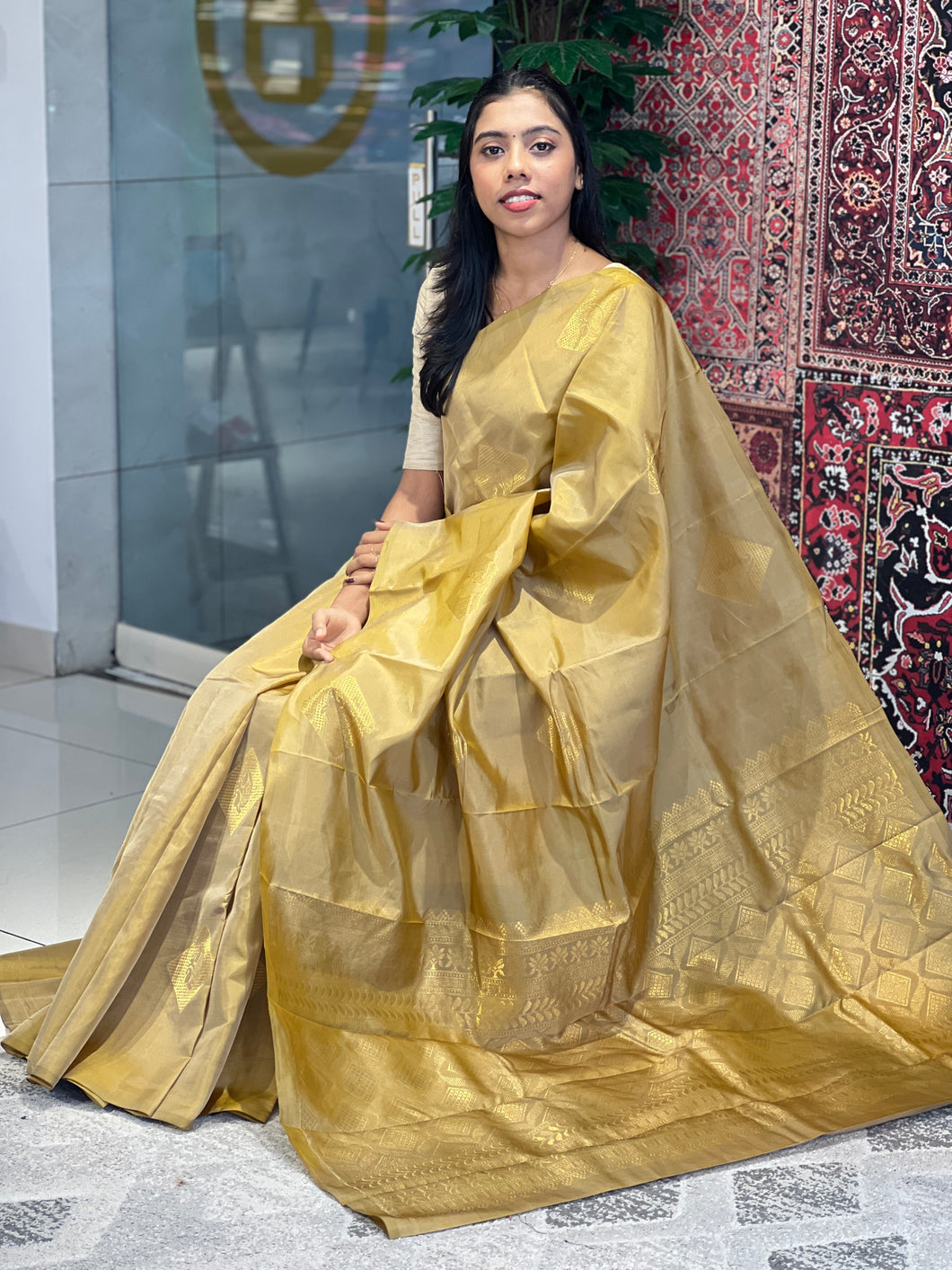 Traditional Zari Woven Buta Detailed Soft Silk Saree | PS126