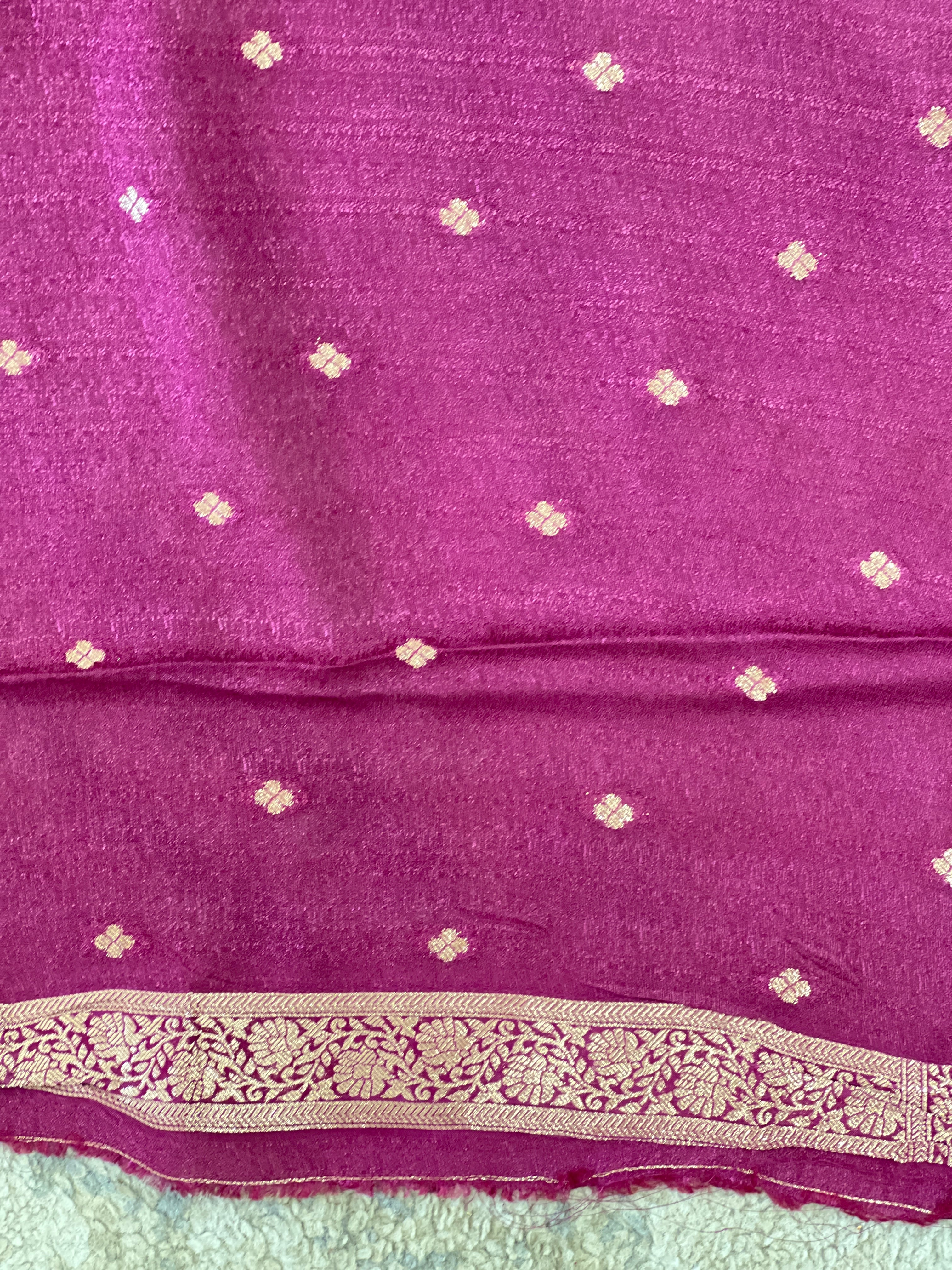 Embossed Woven Semi Crepe Saree | RS179