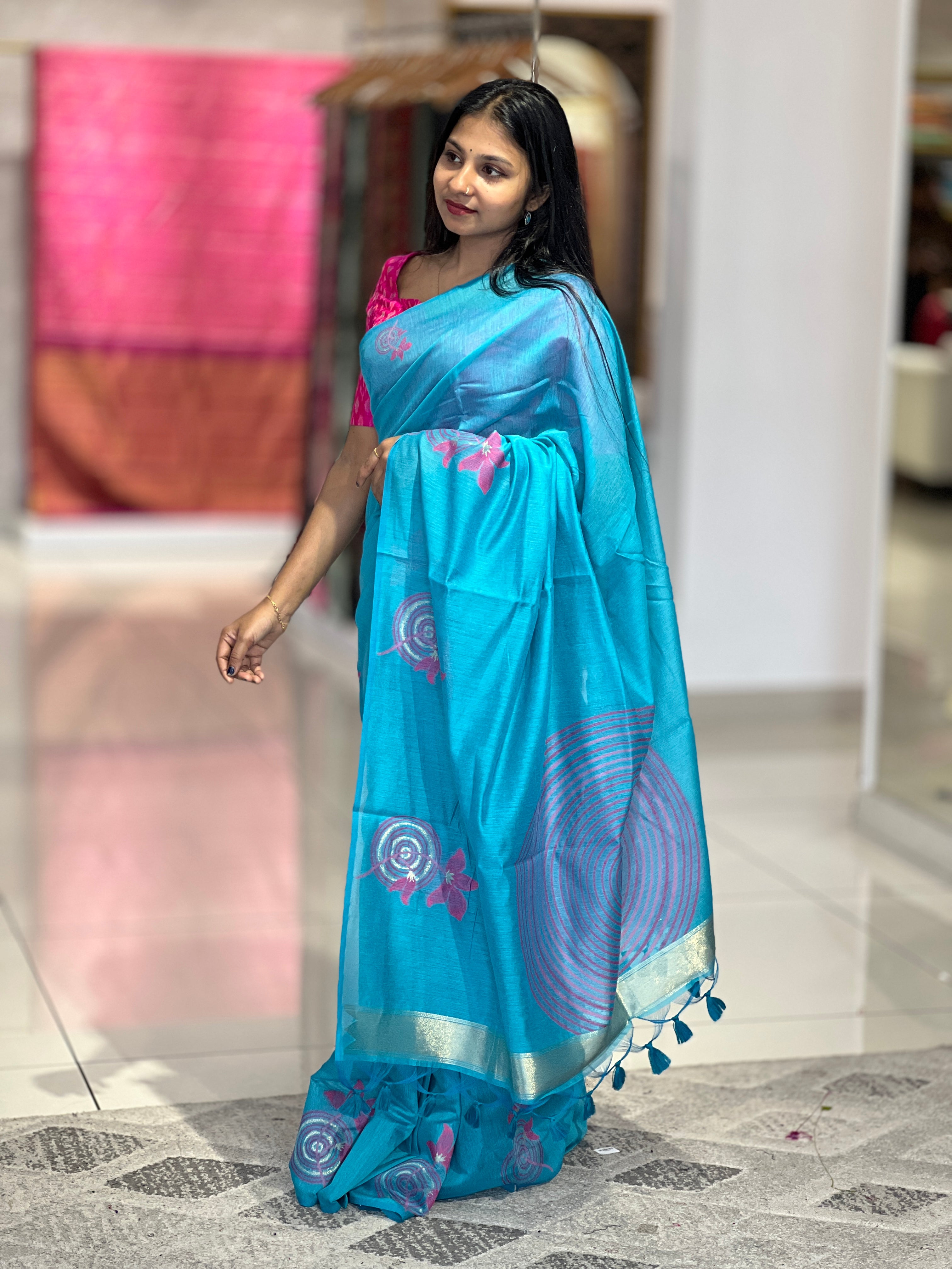 Traditional Jamdani Weaving Cotton  Saree | GMS233