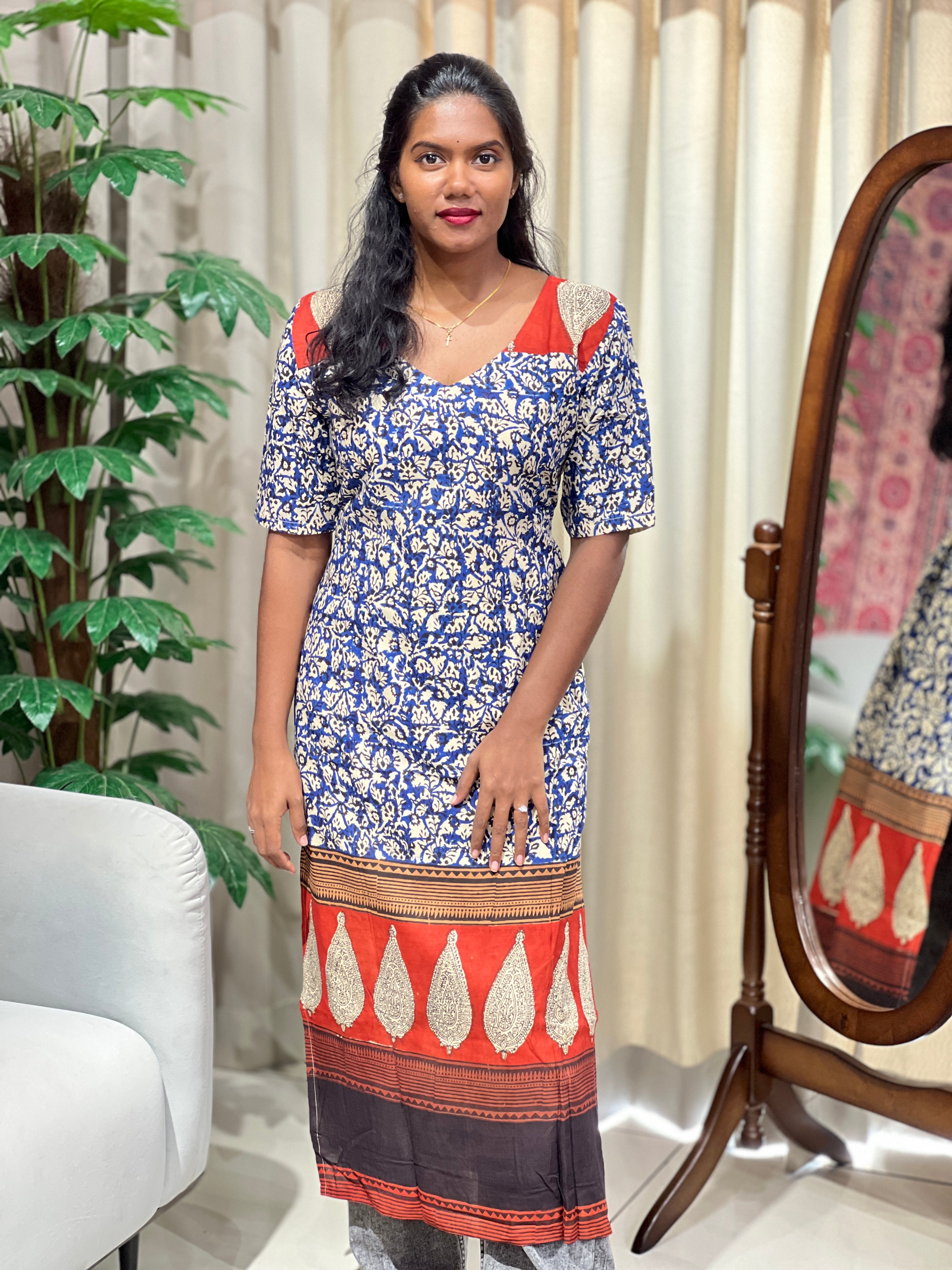 Printed Cotton Kurta | DNT1123