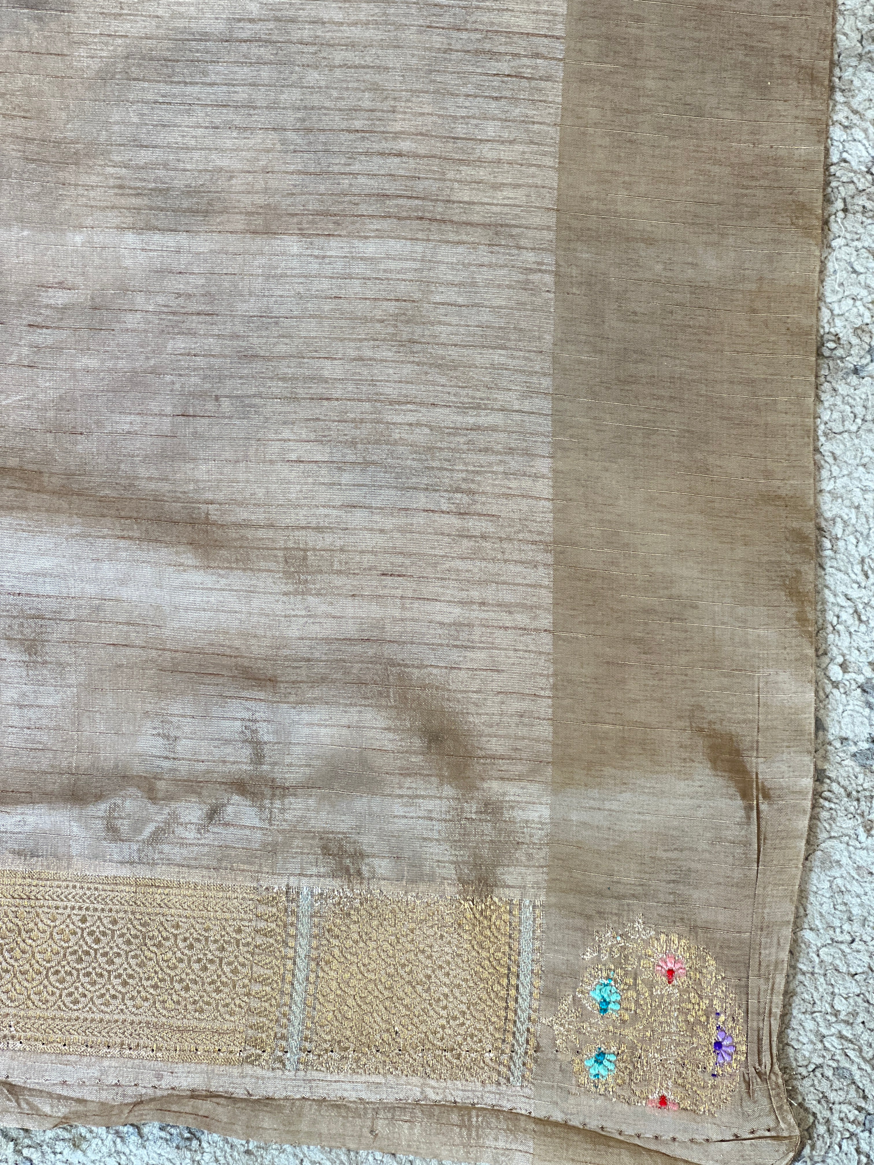 Meenakari Patterned Semi Tussar Saree | MB157