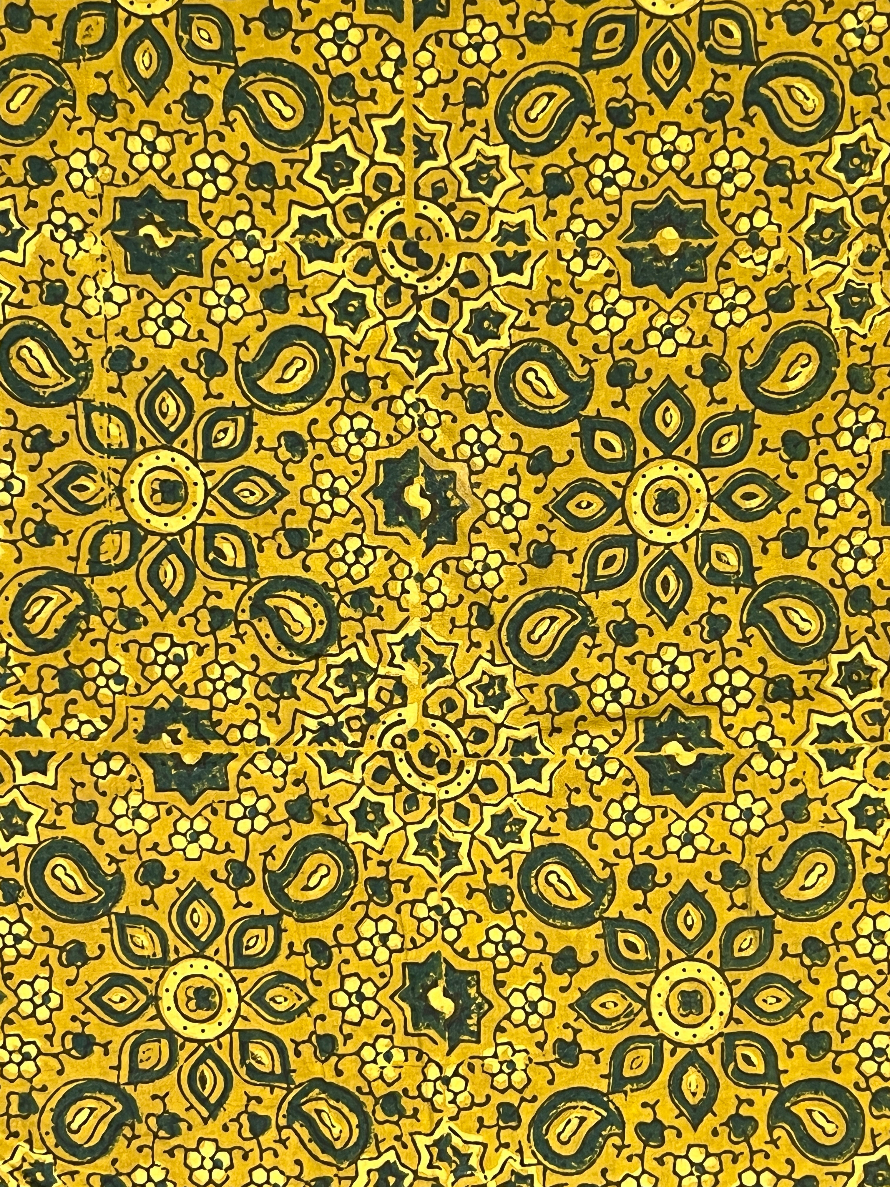 Paisley Pattern Ajrak Hand Dyed Cotton Kurta Material | KA262