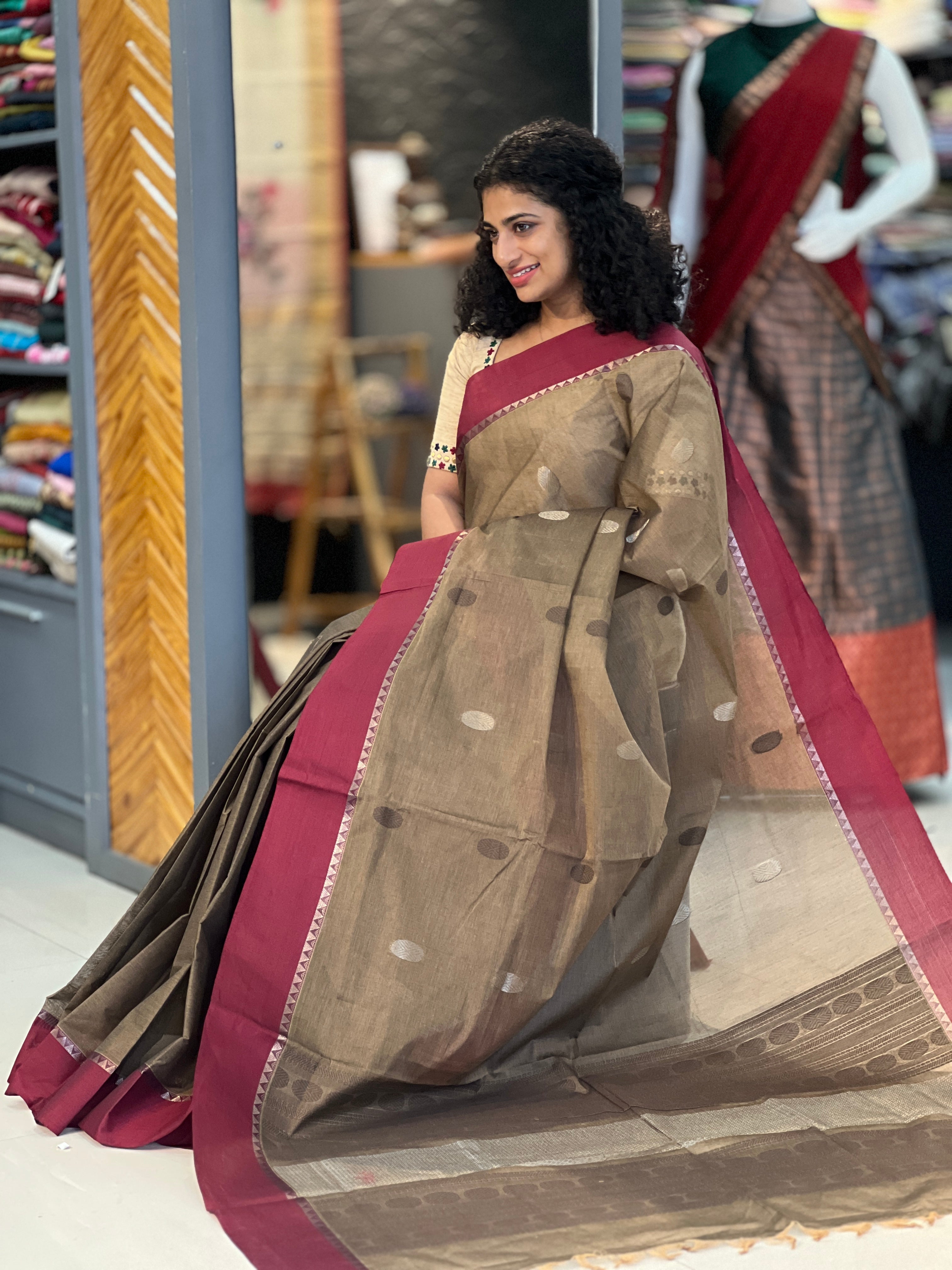 Zari Weaving Cotton Saree | UDF121