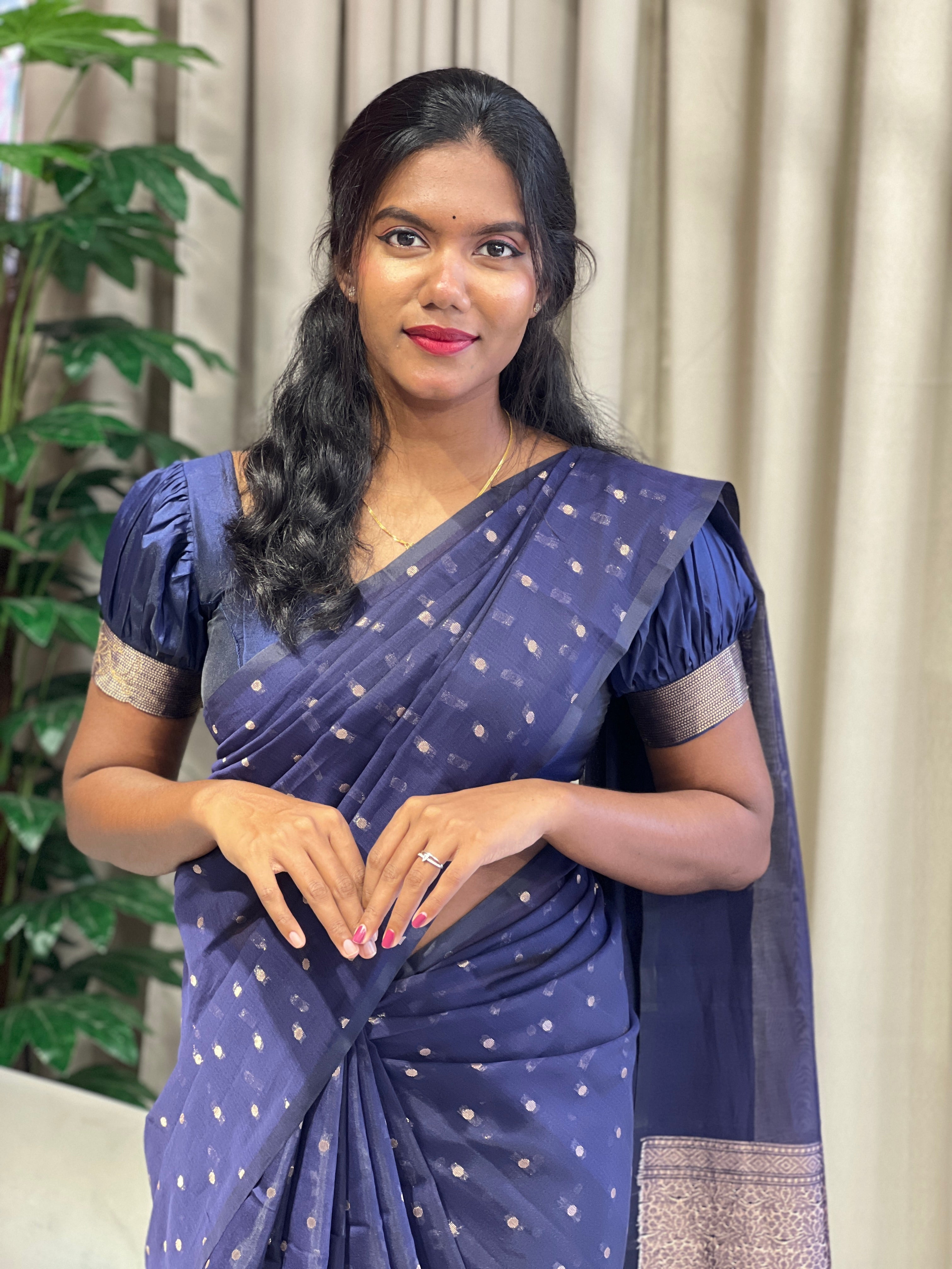 Zari Woven Cotton Silk Saree | YNG1039