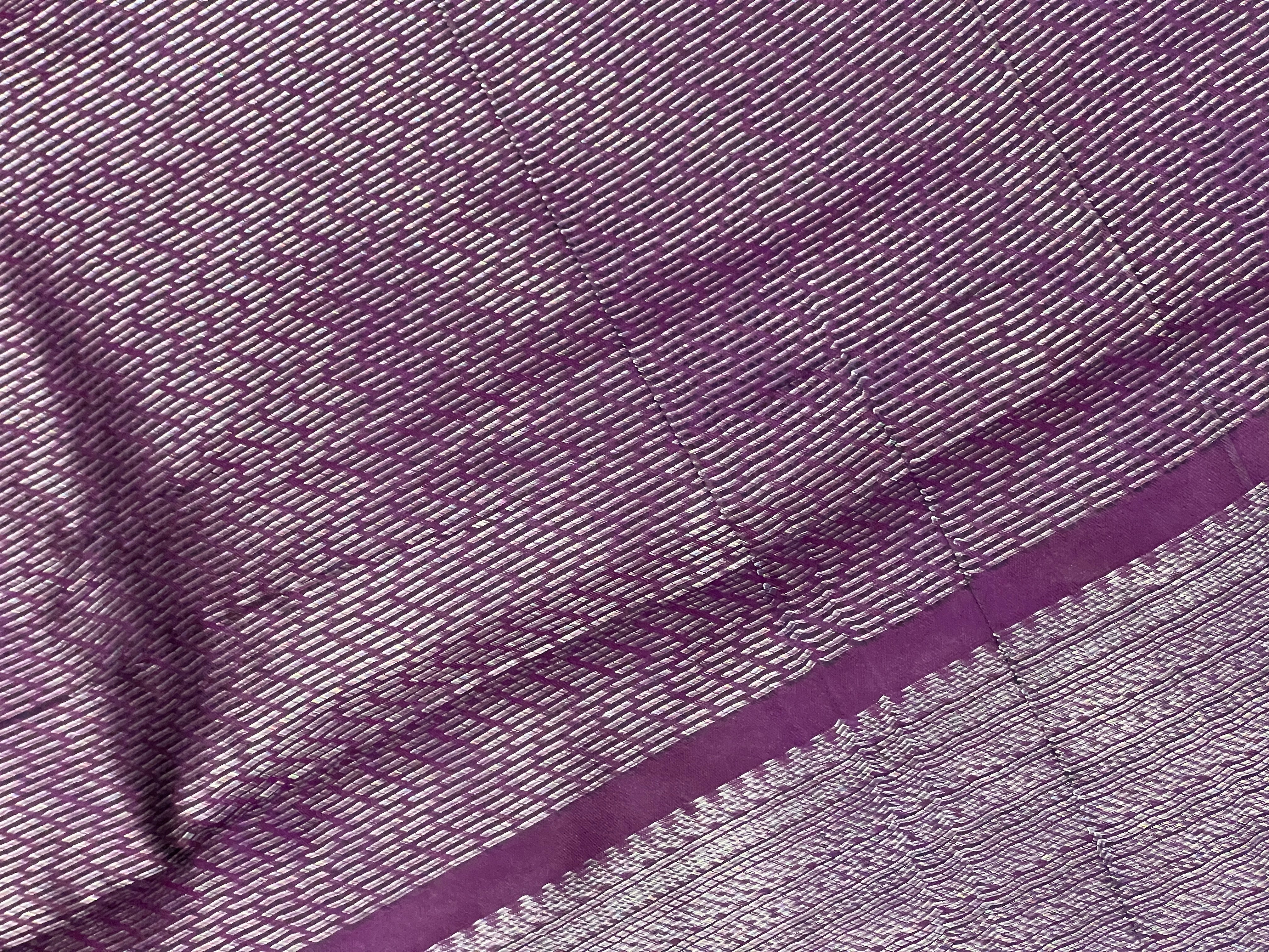 Traditional Silver Zari Buta Weaved Semi Silk Saree | HT162