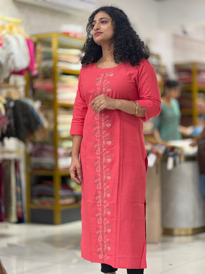 Embroidery Cotton Blended Kurta | VS123