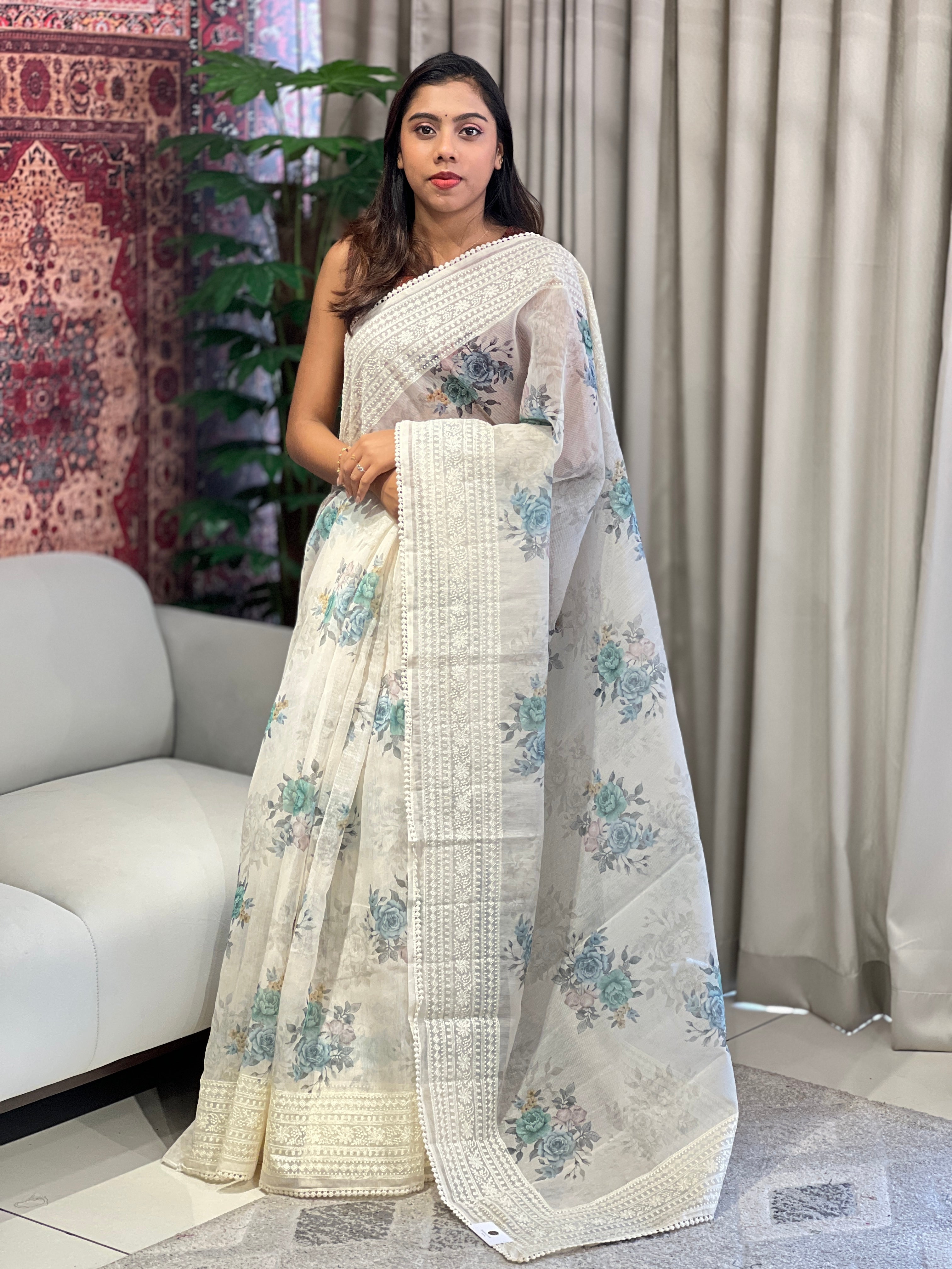 Floral Printed Kota Saree | YNG968