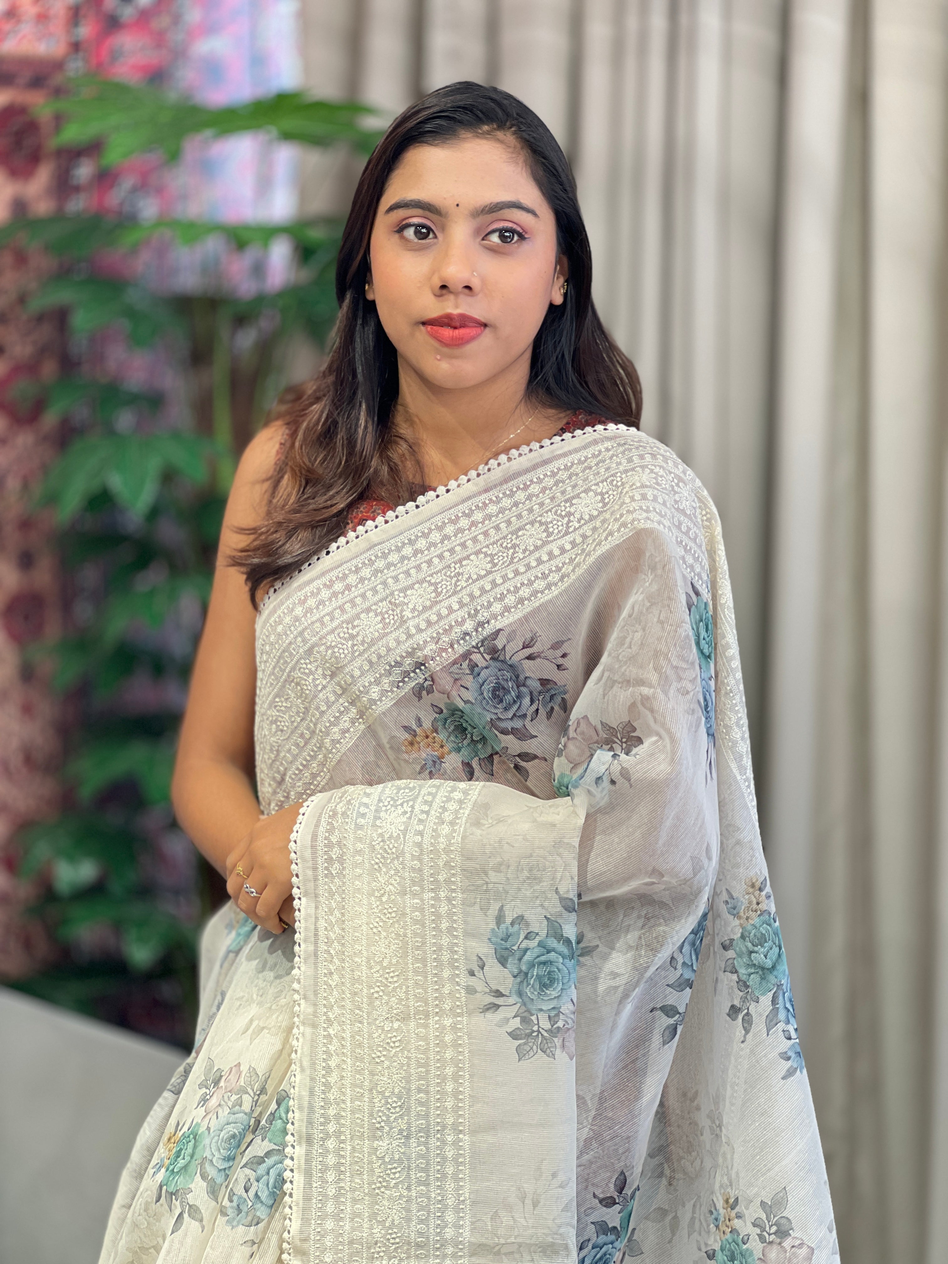 Floral Printed Kota Saree | YNG968