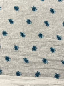Floral Digital Print Detailed Linen Saree | MR406