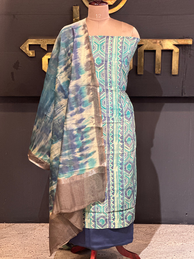 Block Printed Chanderi Salwar Set | YNG279