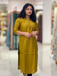 Embroidery Semi Silk Kurta | AJT101