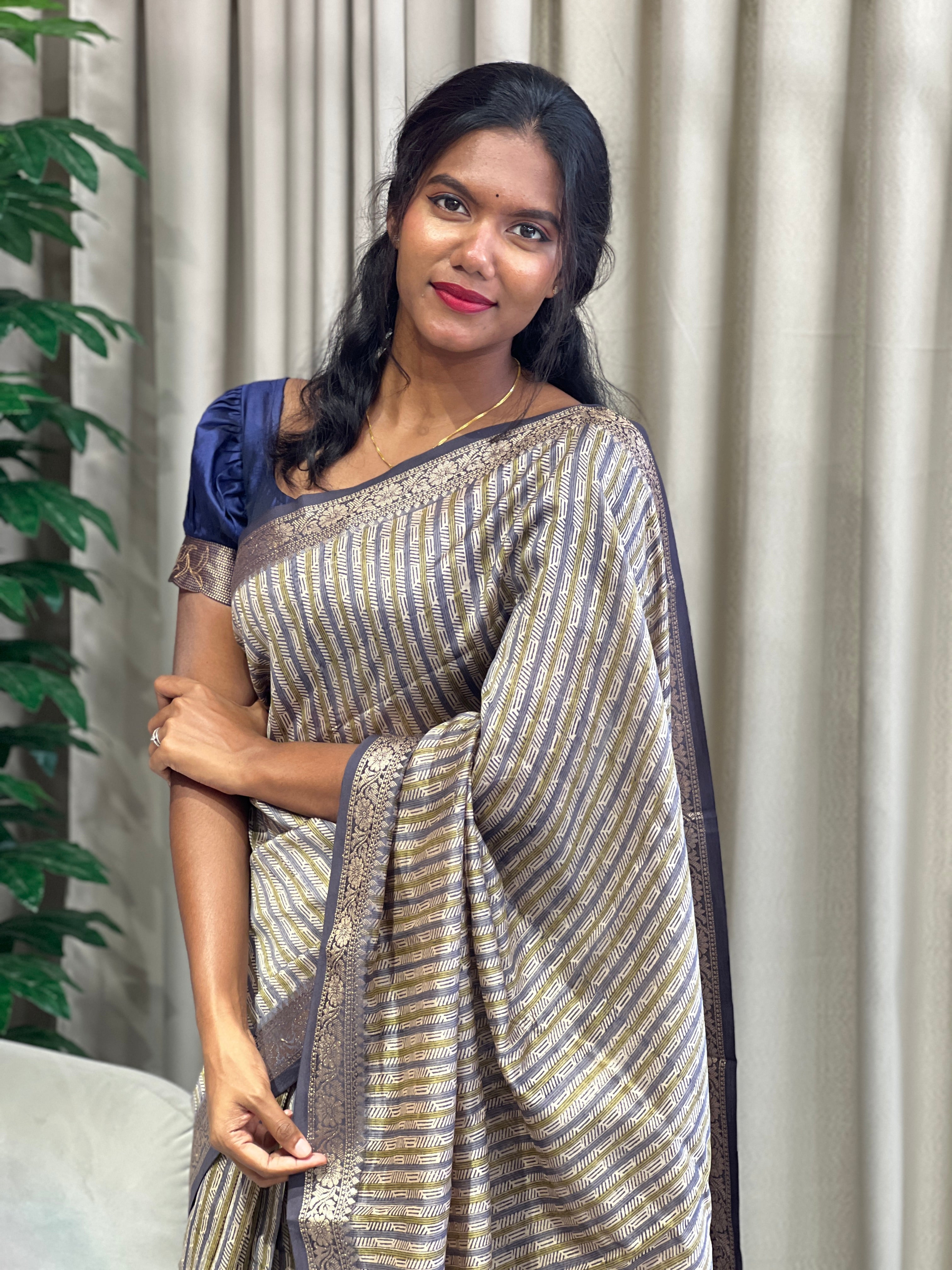 Digital Printed Chanderi Silk Saree | YNG979