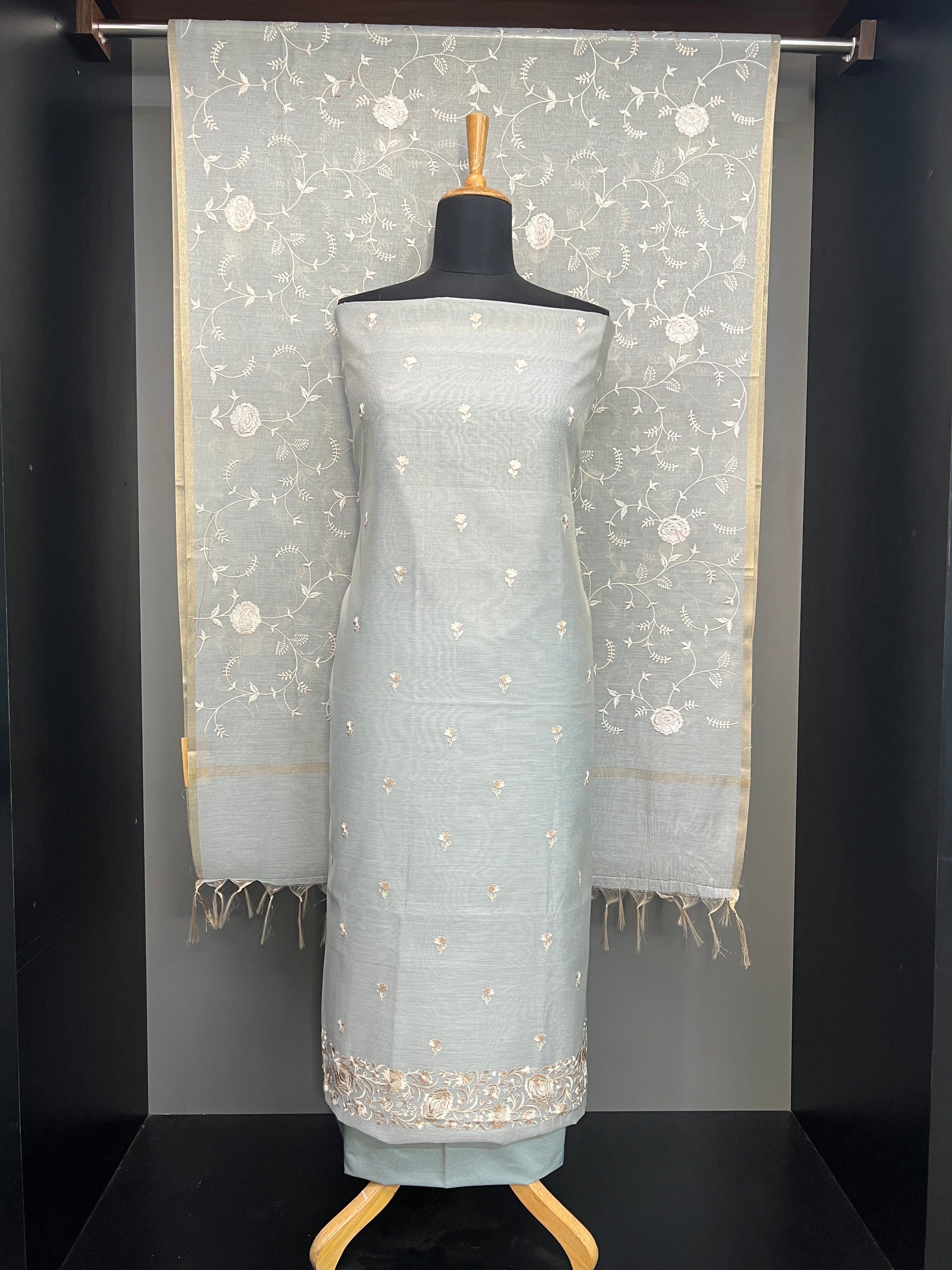 Floral Embroidery Detailed Tissue Salwar Set | PKS184