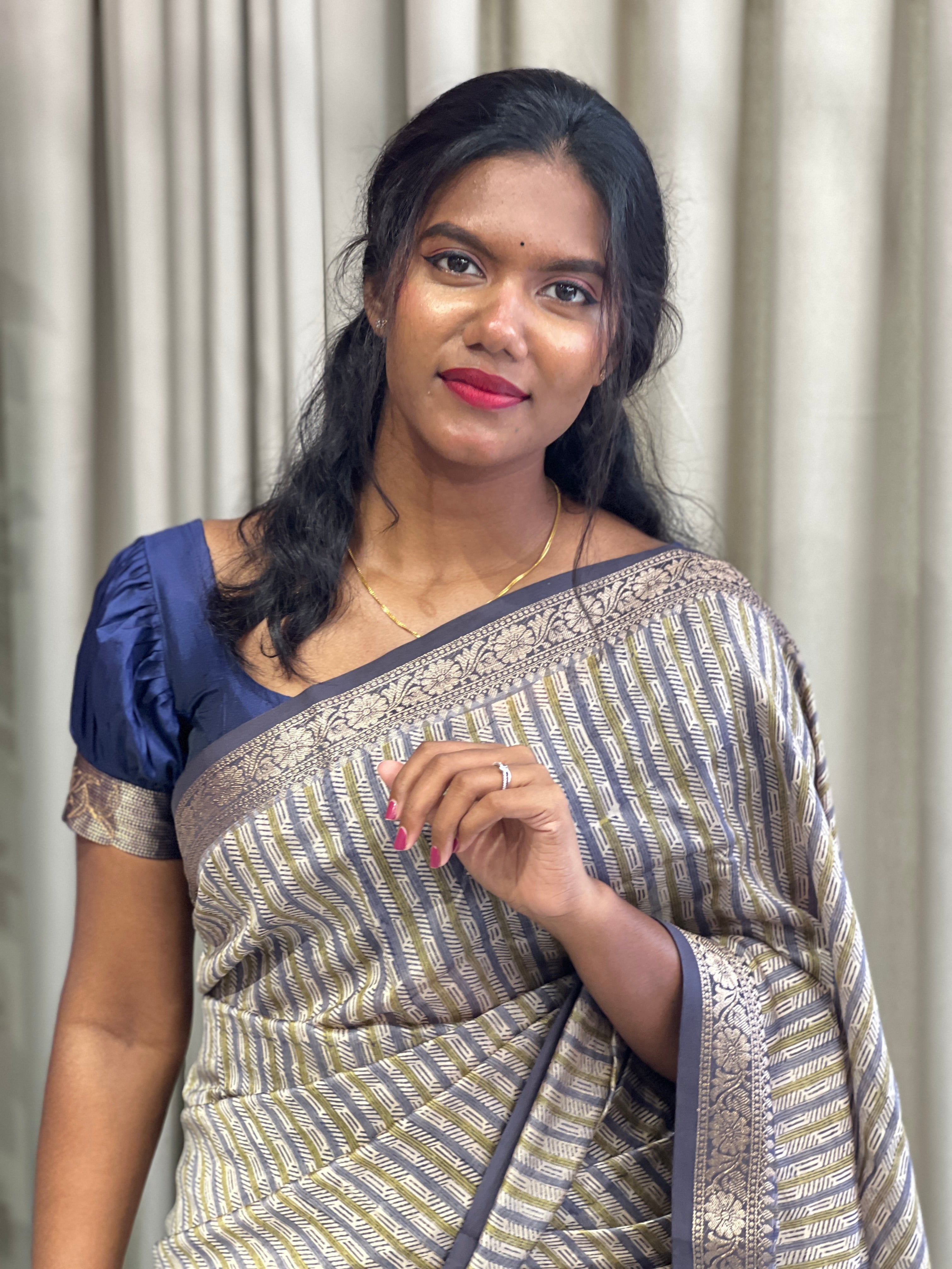 Digital Printed Chanderi Silk Saree | YNG979