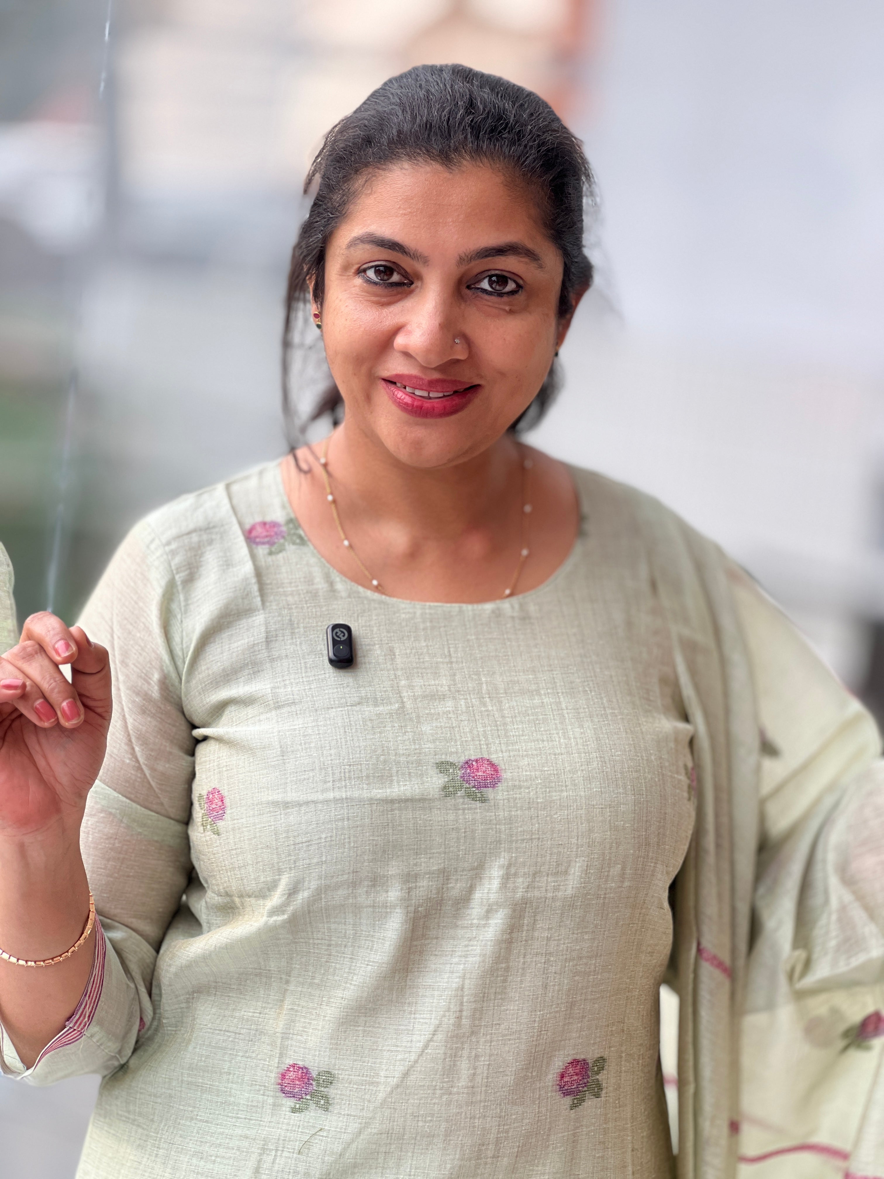 Cross Stitch Weaved Pattern Chanderi Kurta Set | SSN525
