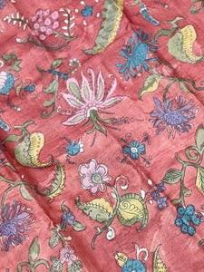 Pen Kalamkari Printed Tussar Material | SBS998