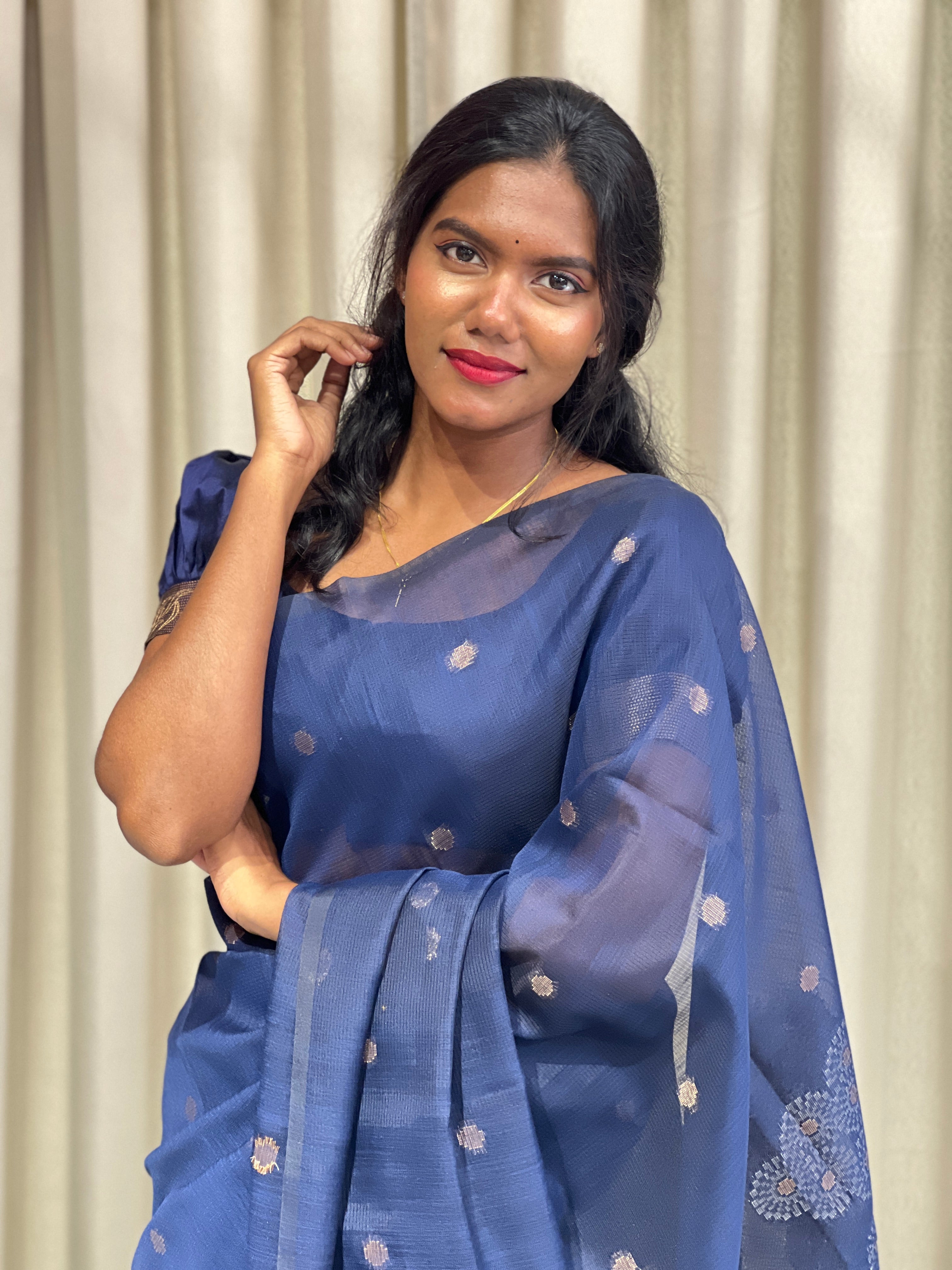 Zari Woven Cotton Silk Saree | YNG1009