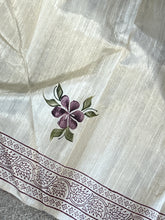 Floral Print With Embroidery Detailed Semi Tussar Saree | SSN183