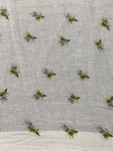 Floral Digital Print Detailed Linen Saree | MR403