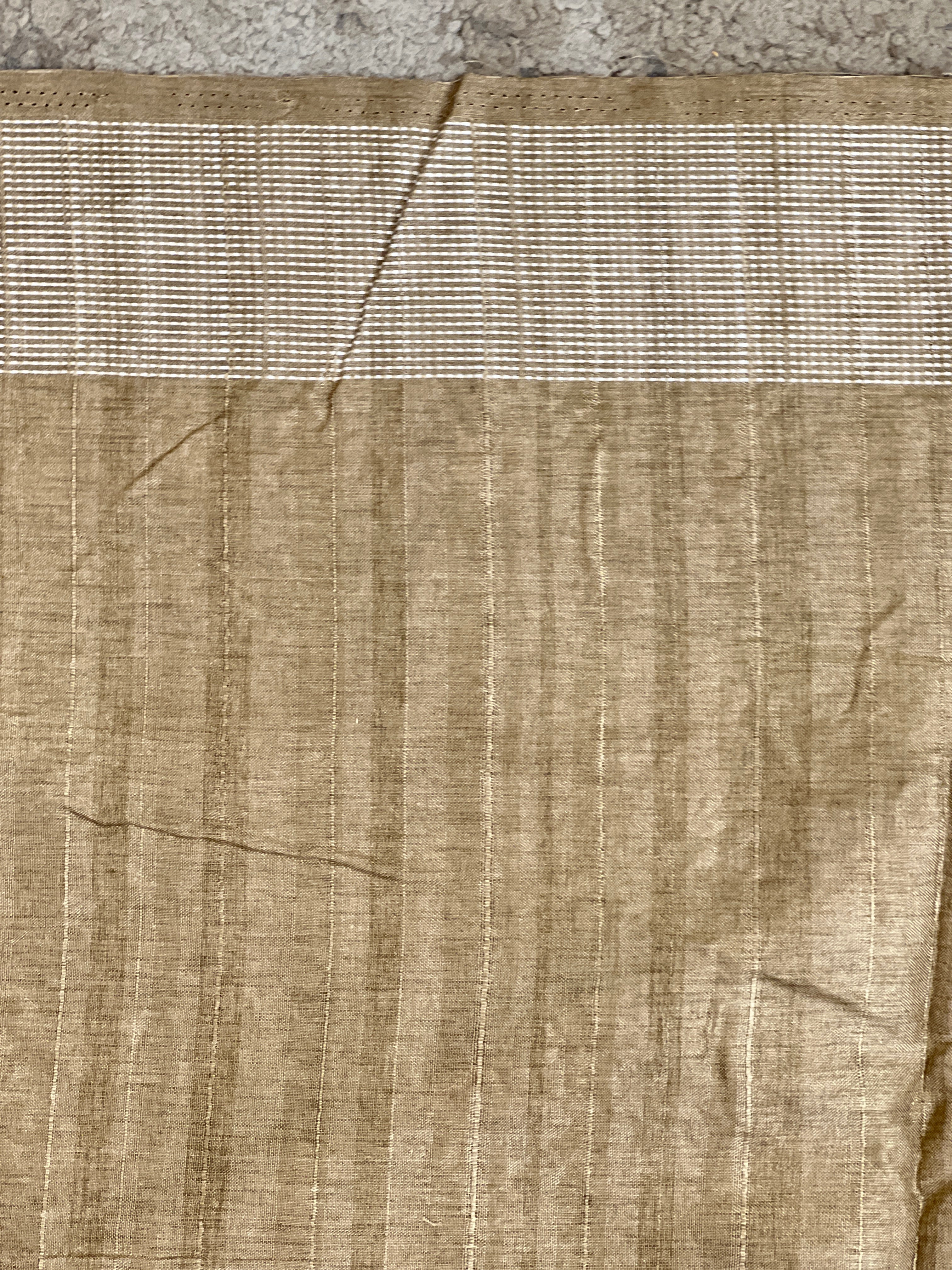 Floral Machine Embroidery Semi Tussar Saree | SUN818