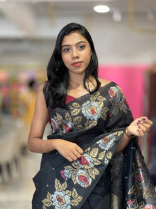 Floral Printed Chanderi Saree | GMS308