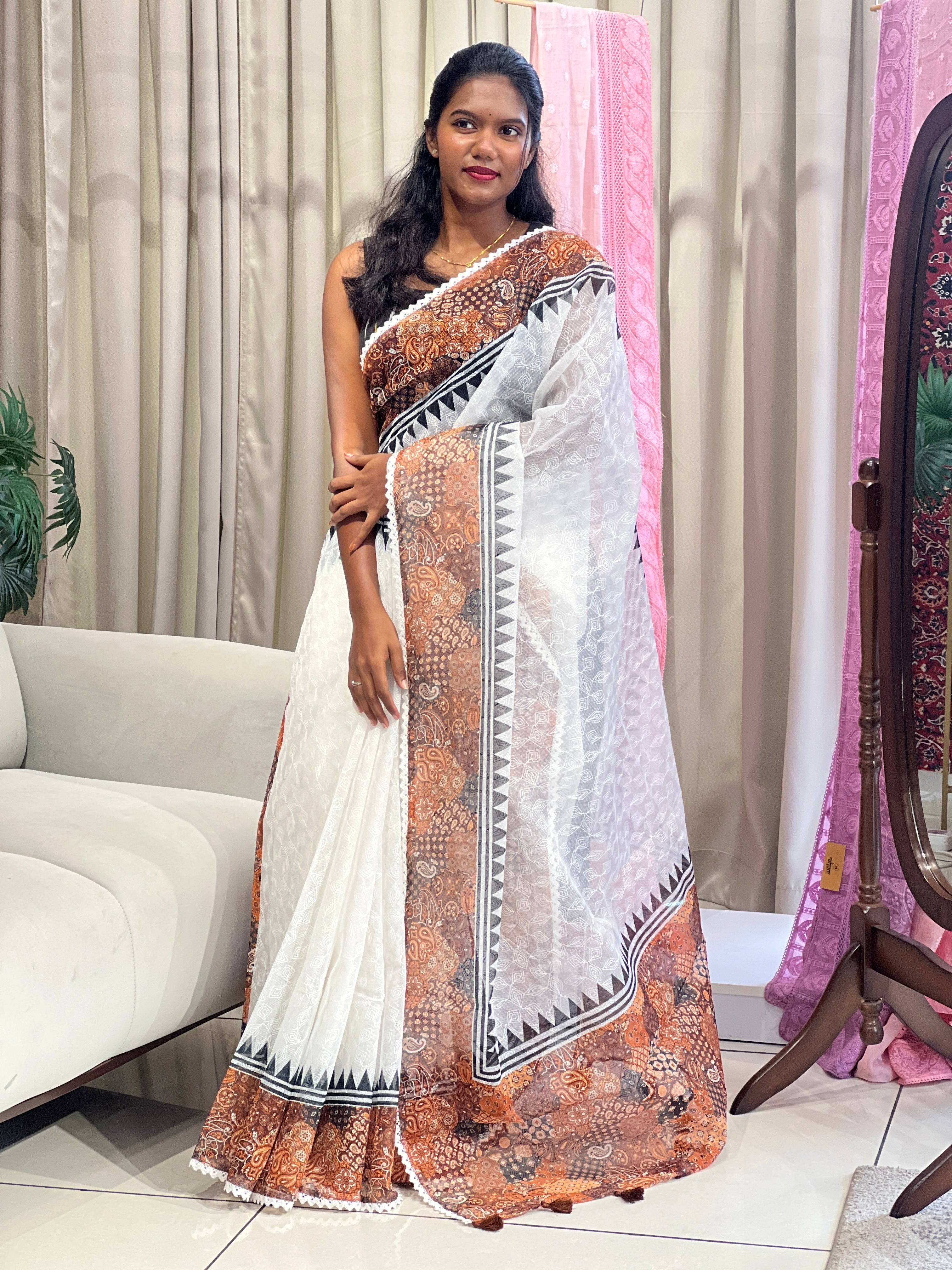 Digital Printed Super Net Kota Saree | MR498