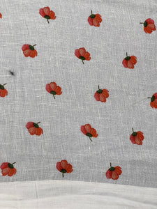 Floral Digital Print Detailed Linen Saree | MR394
