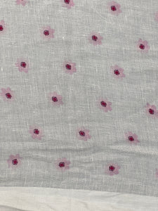 Floral Digital Print Detailed Linen Saree | MR402