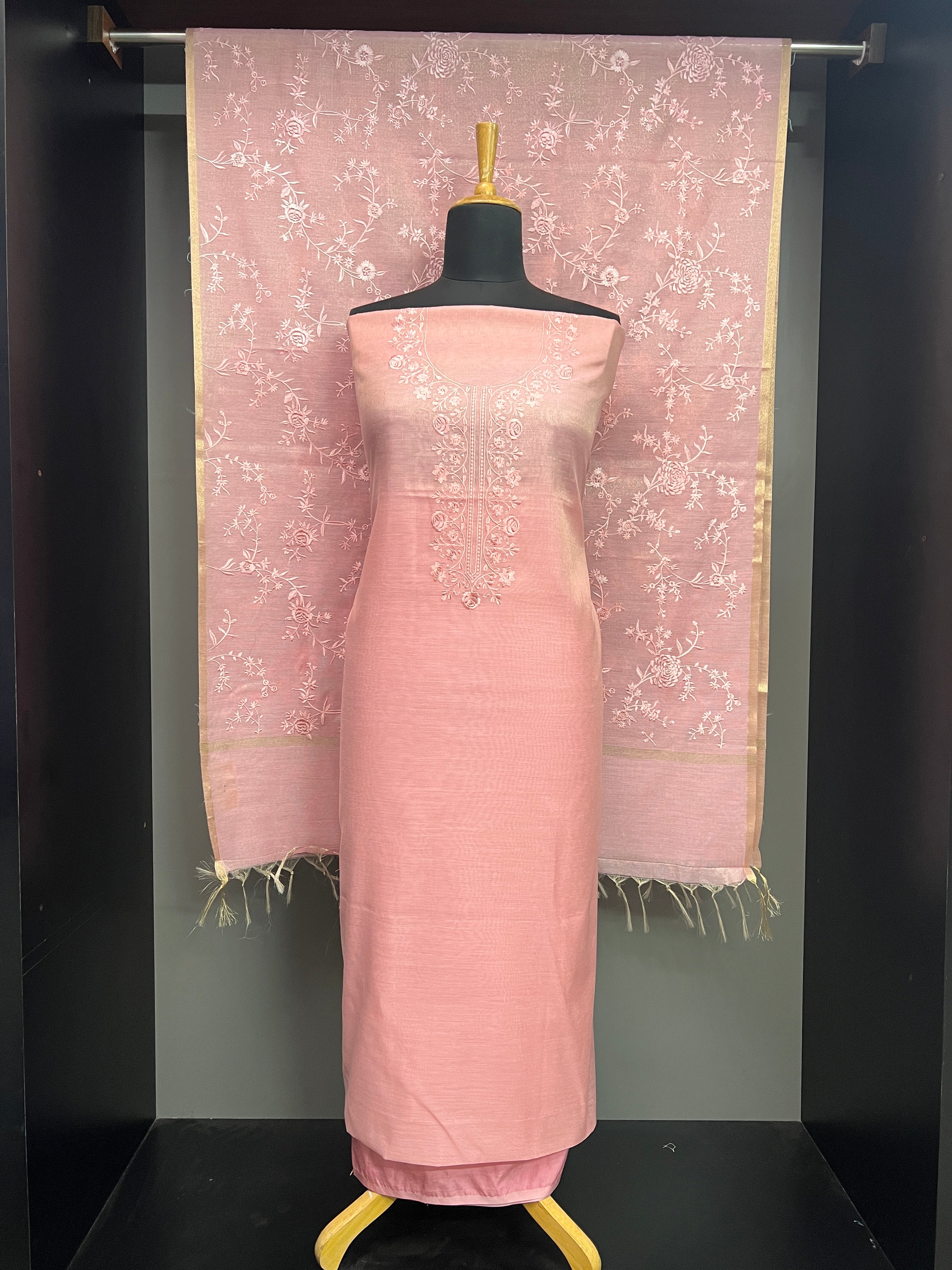 Floral Embroidery Detailed Tissue Salwar Set | PKS182