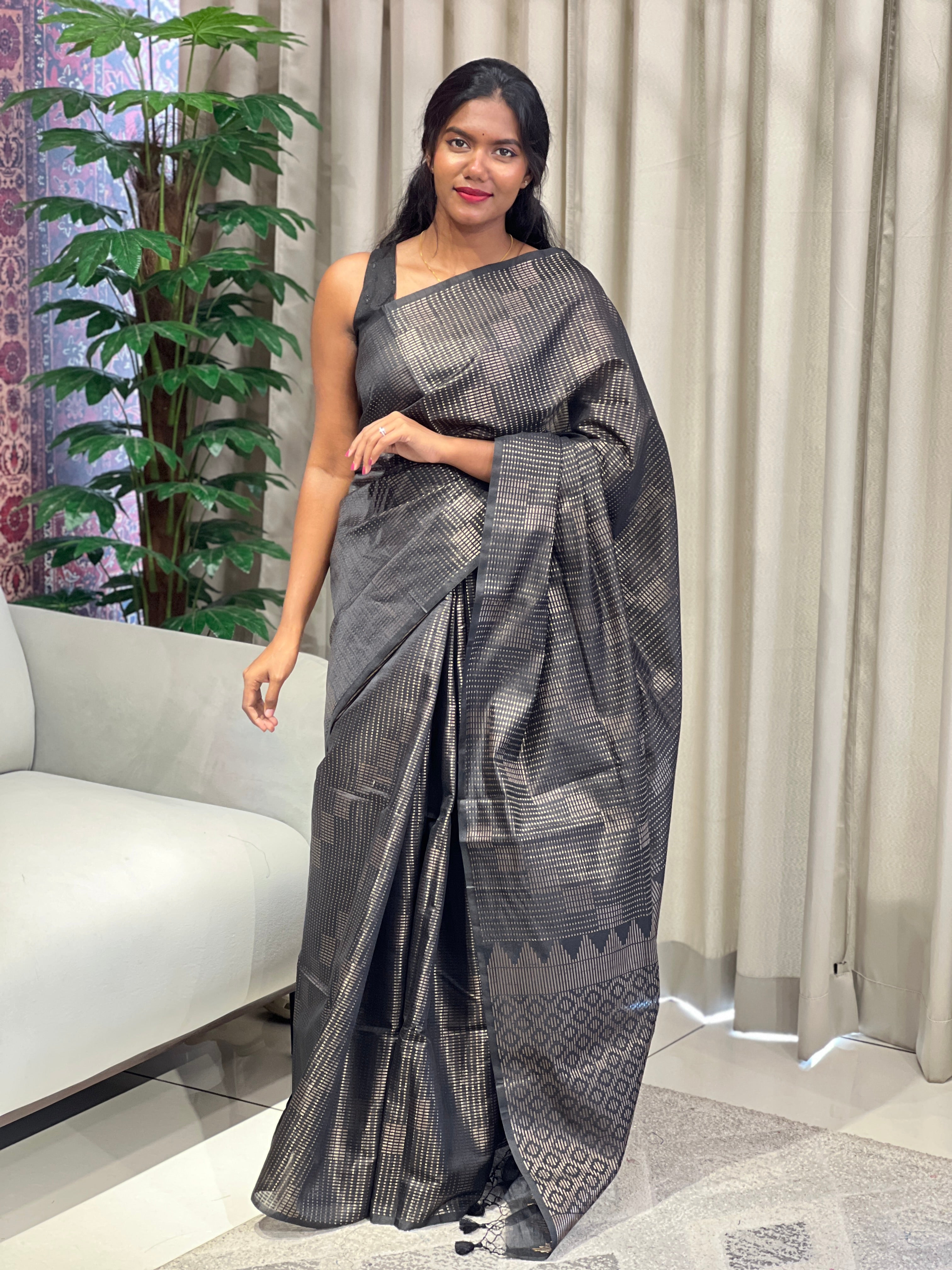 Zari Woven Cotton Silk Saree | YNG1034