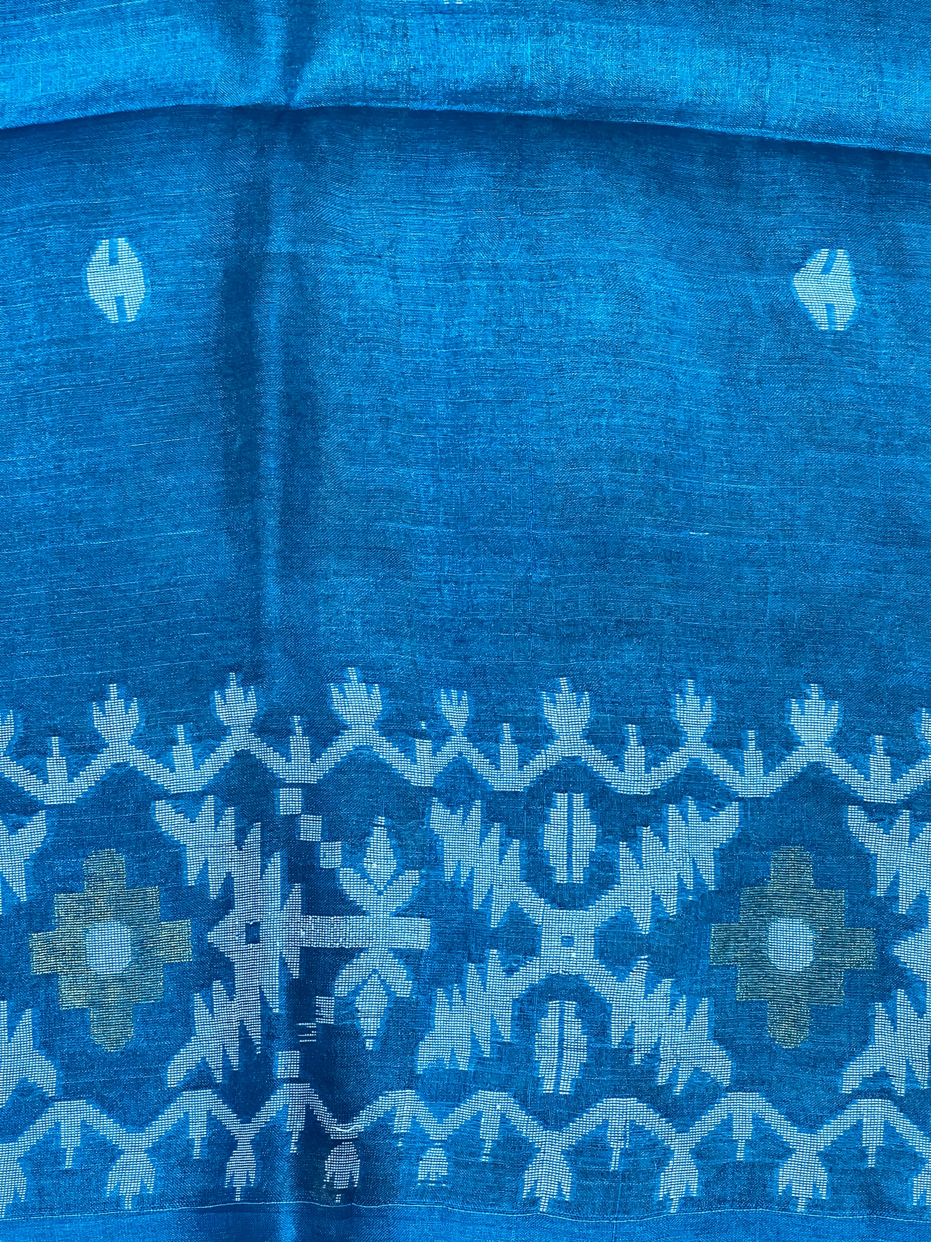 Jamdani Weaved Tussar Saree | SKD101