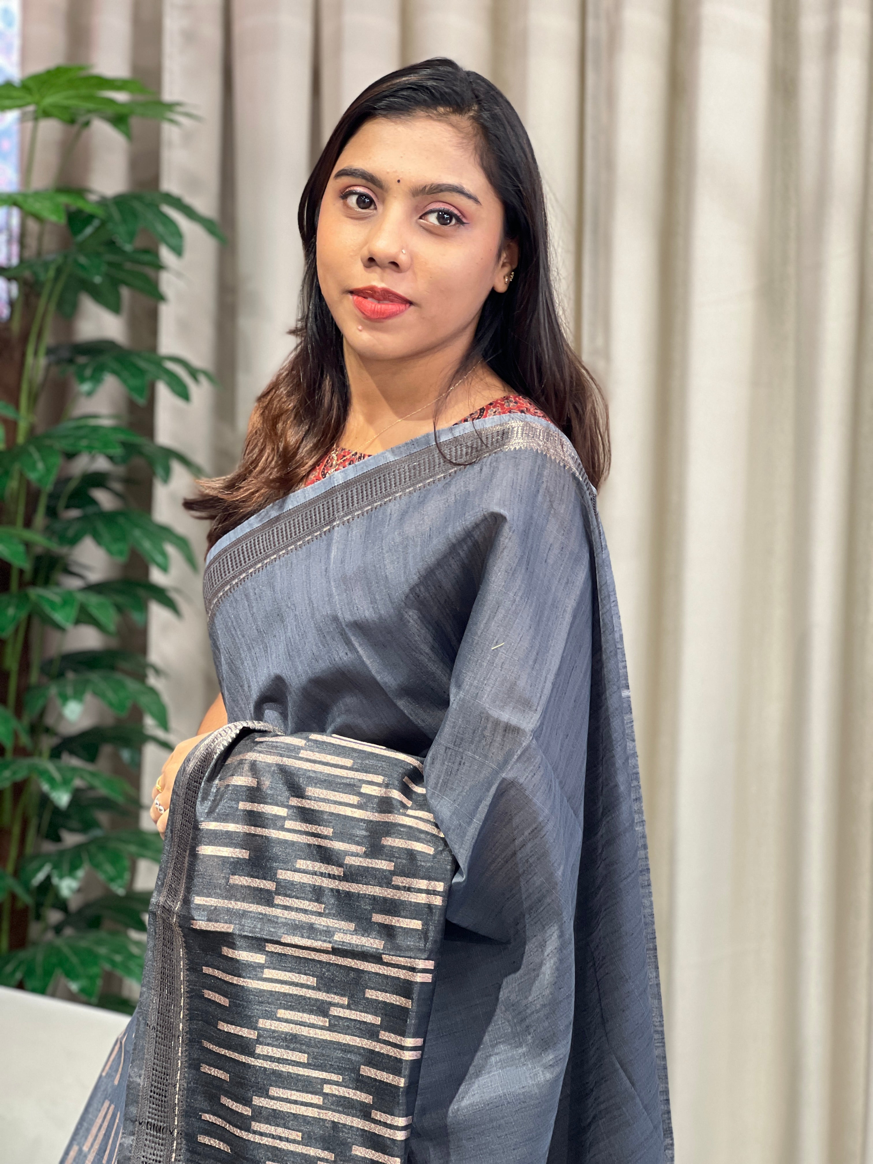 Zari Woven Cotton Silk Saree | YNG1015