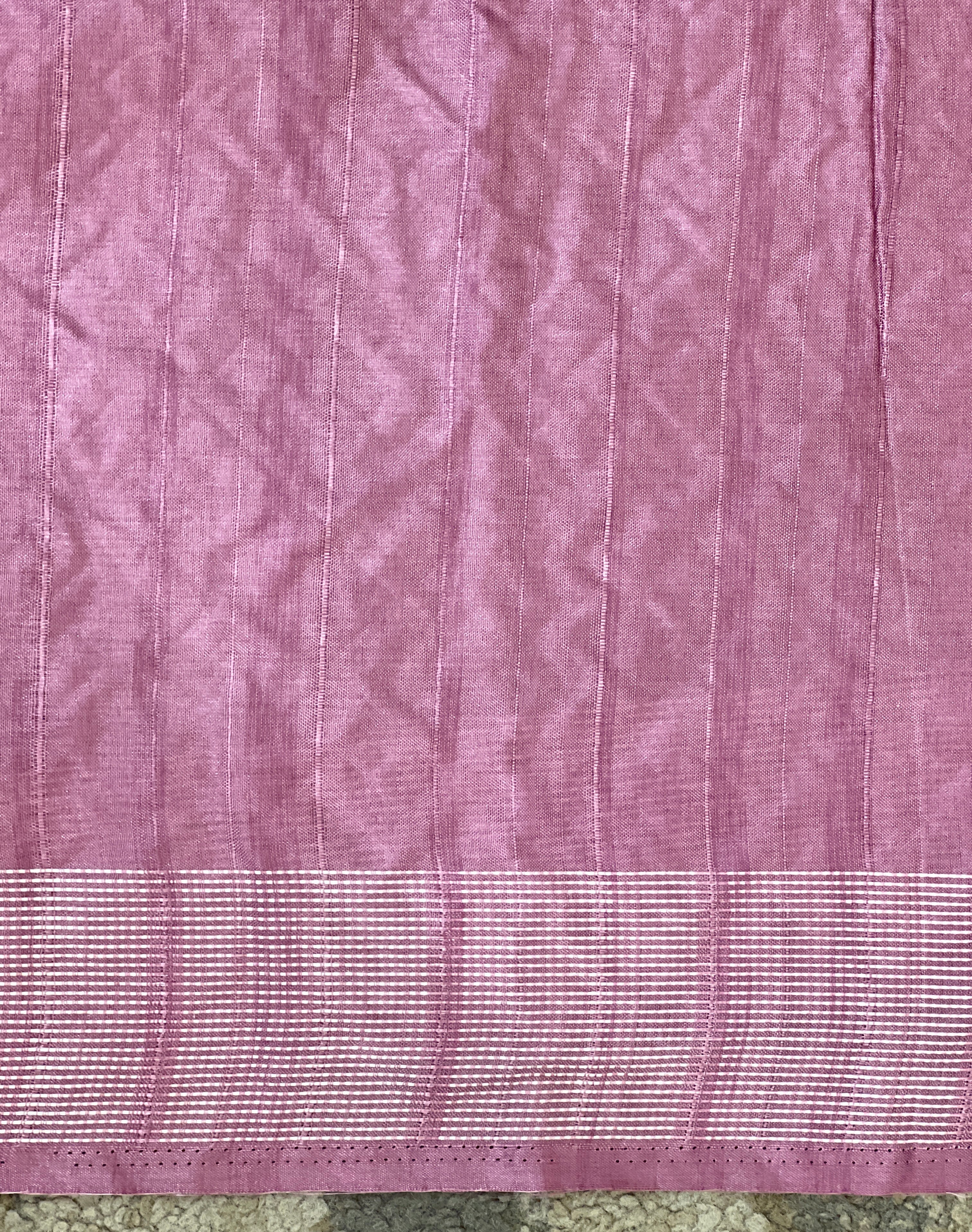 Cross Stitch Embroidery Semi Tussar Saree | SUN795