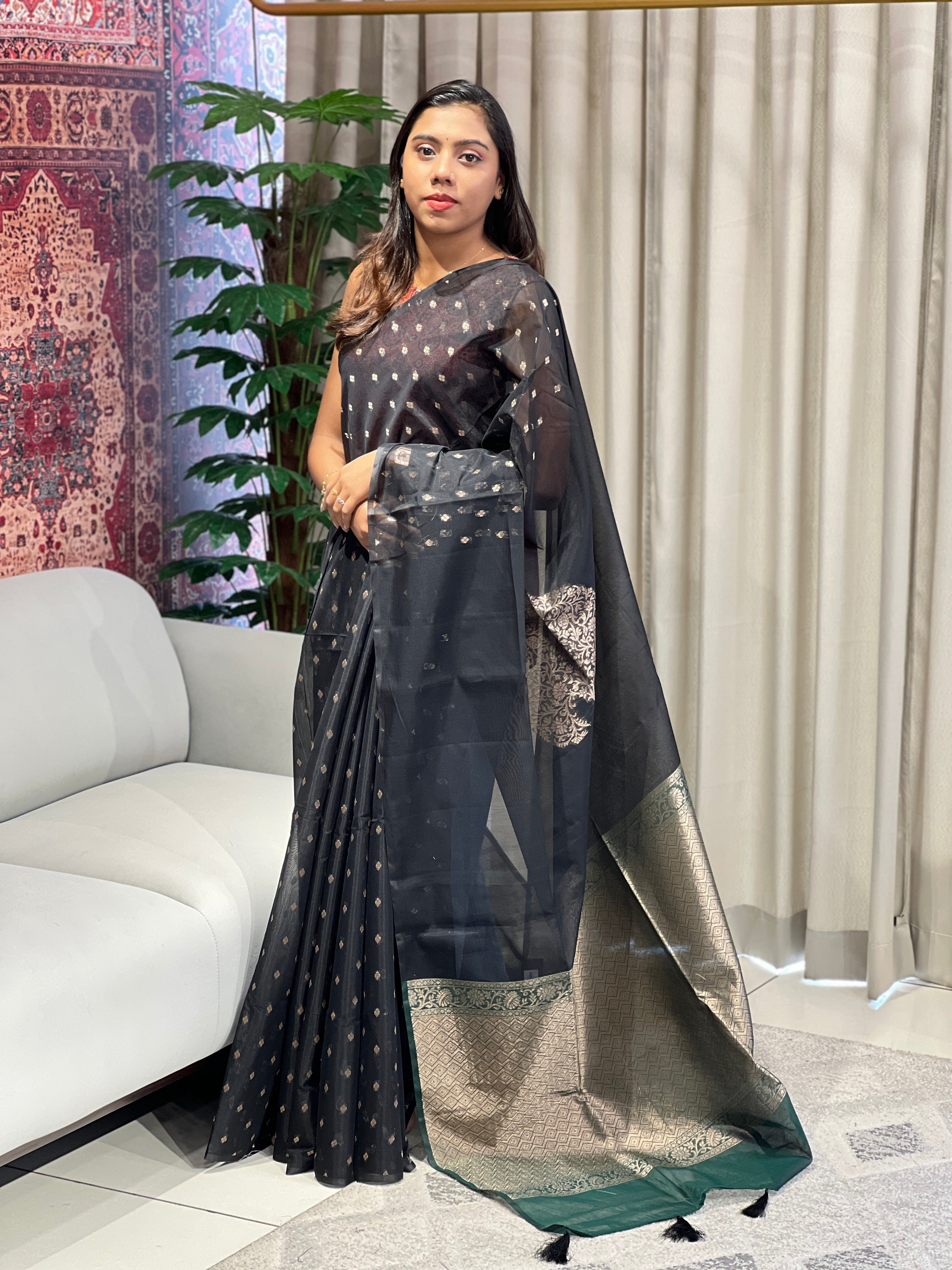 Zari Woven Cotton Silk Saree | YNG1019