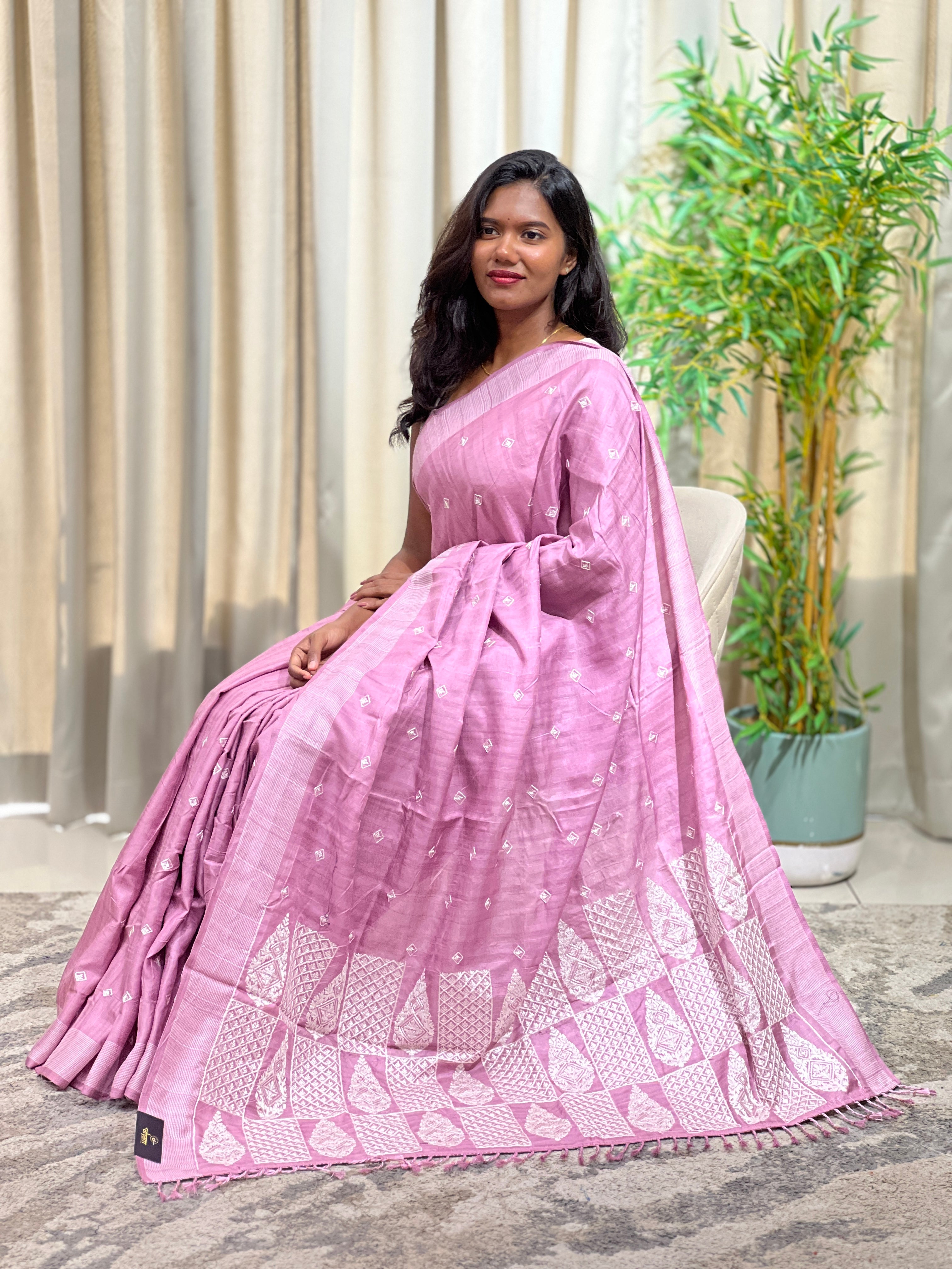Buta Pattern Tussar Saree | SUN783